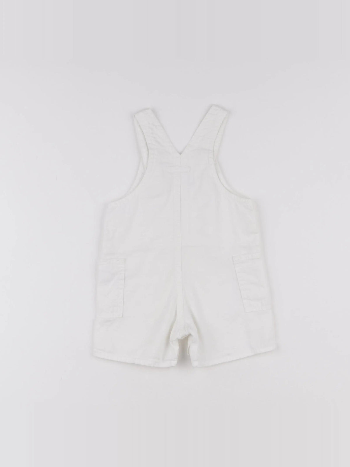 Petit Bateau - salopette blanc - 6 mois