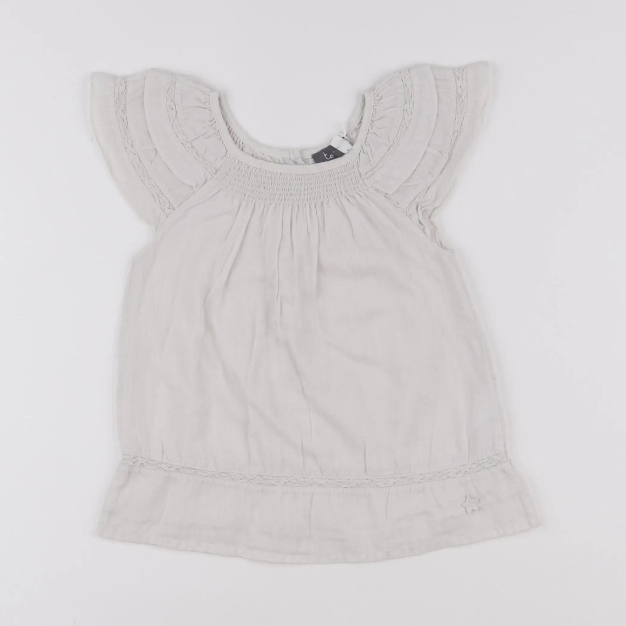 Tocoto vintage - robe beige - 12/18 mois