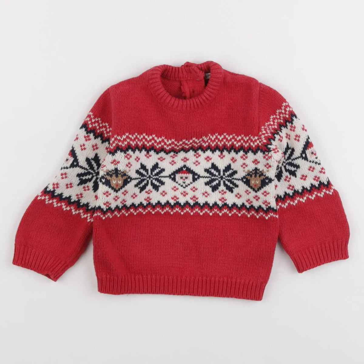 Vertbaudet - pull rouge - 6 mois