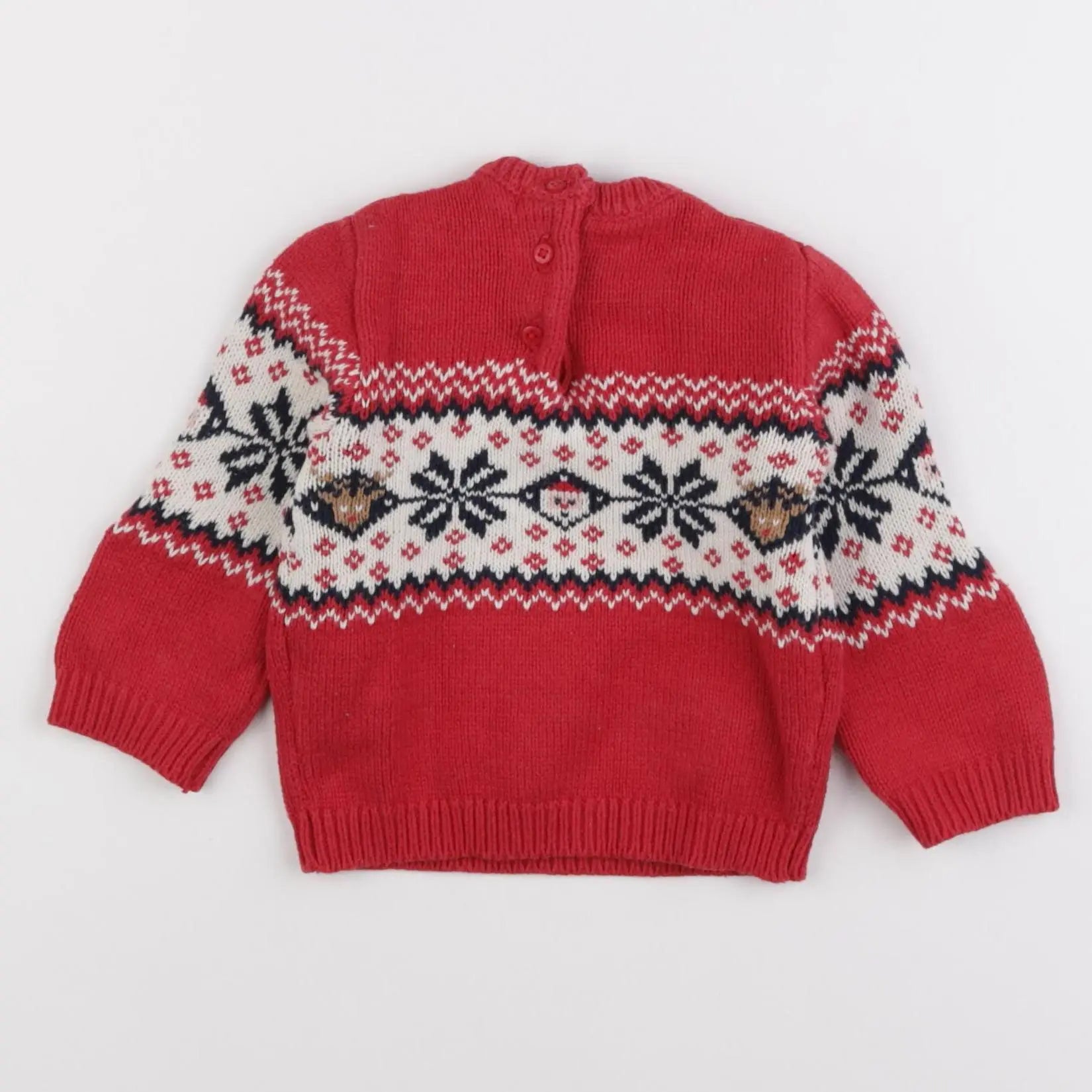 Vertbaudet - pull rouge - 6 mois