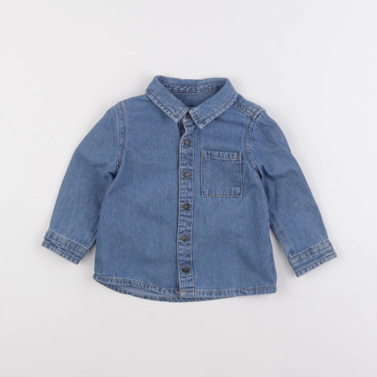 Vertbaudet - chemise bleu - 18 mois