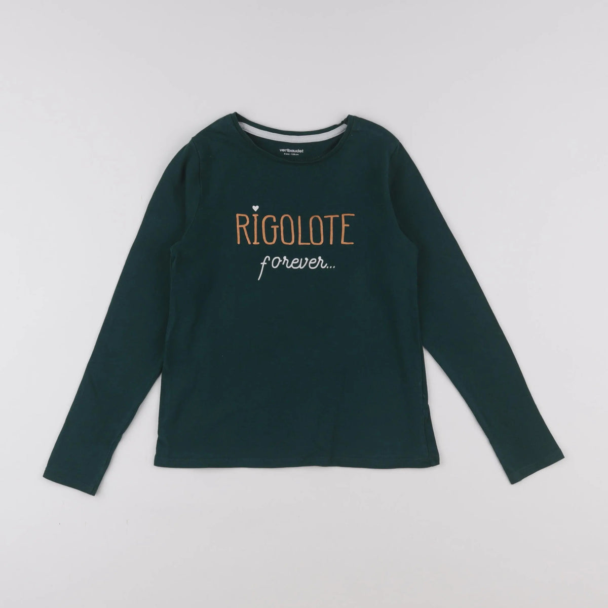Vertbaudet - tee-shirt vert - 8 ans