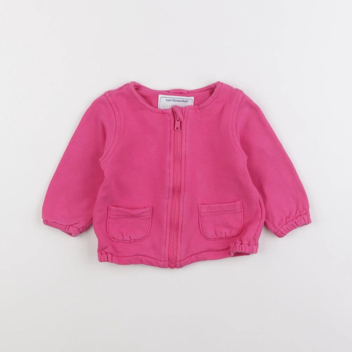 Vertbaudet - sweat rose - 12 mois