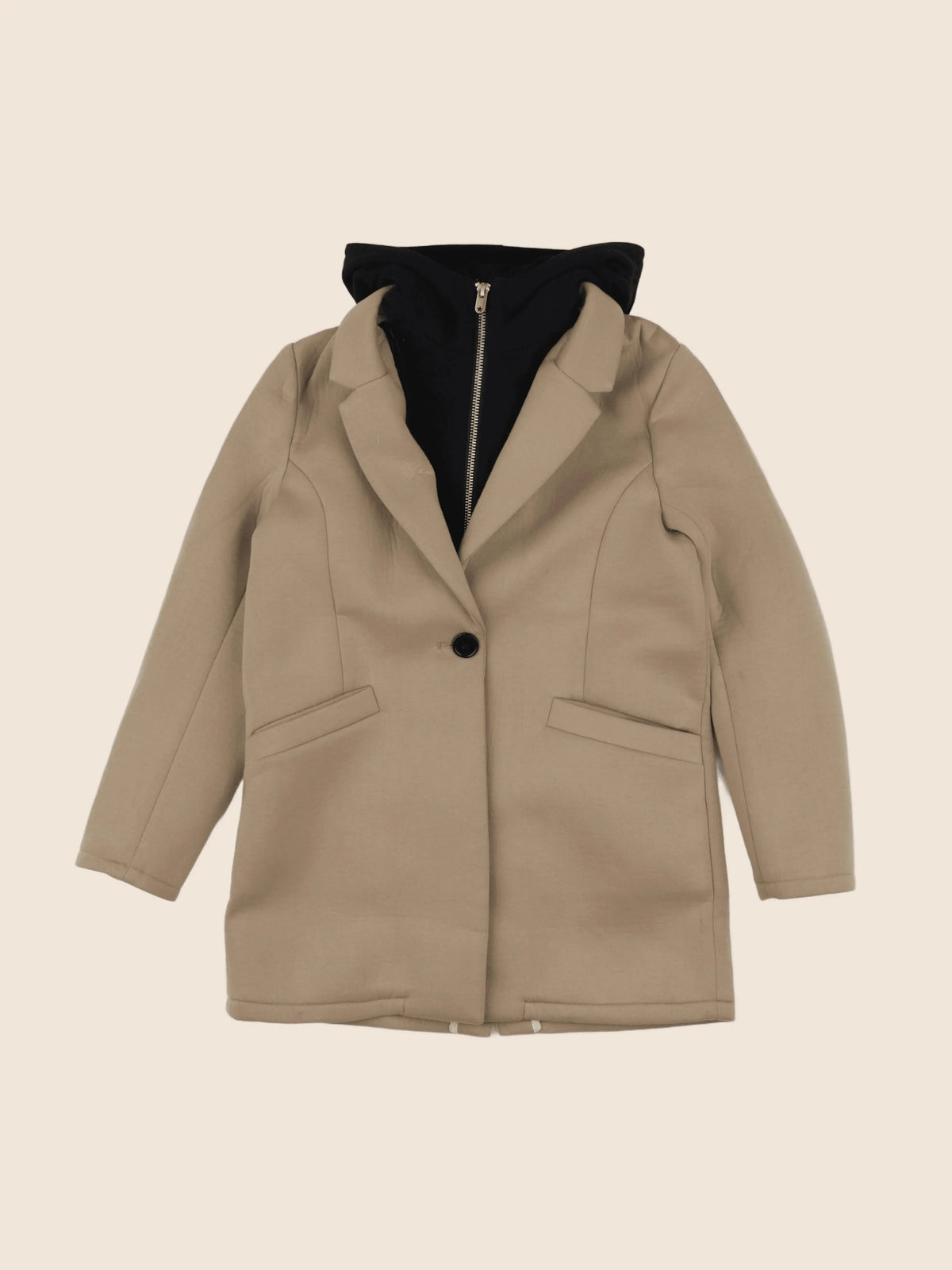 IKKS - manteau col amovible marron - 10 ans