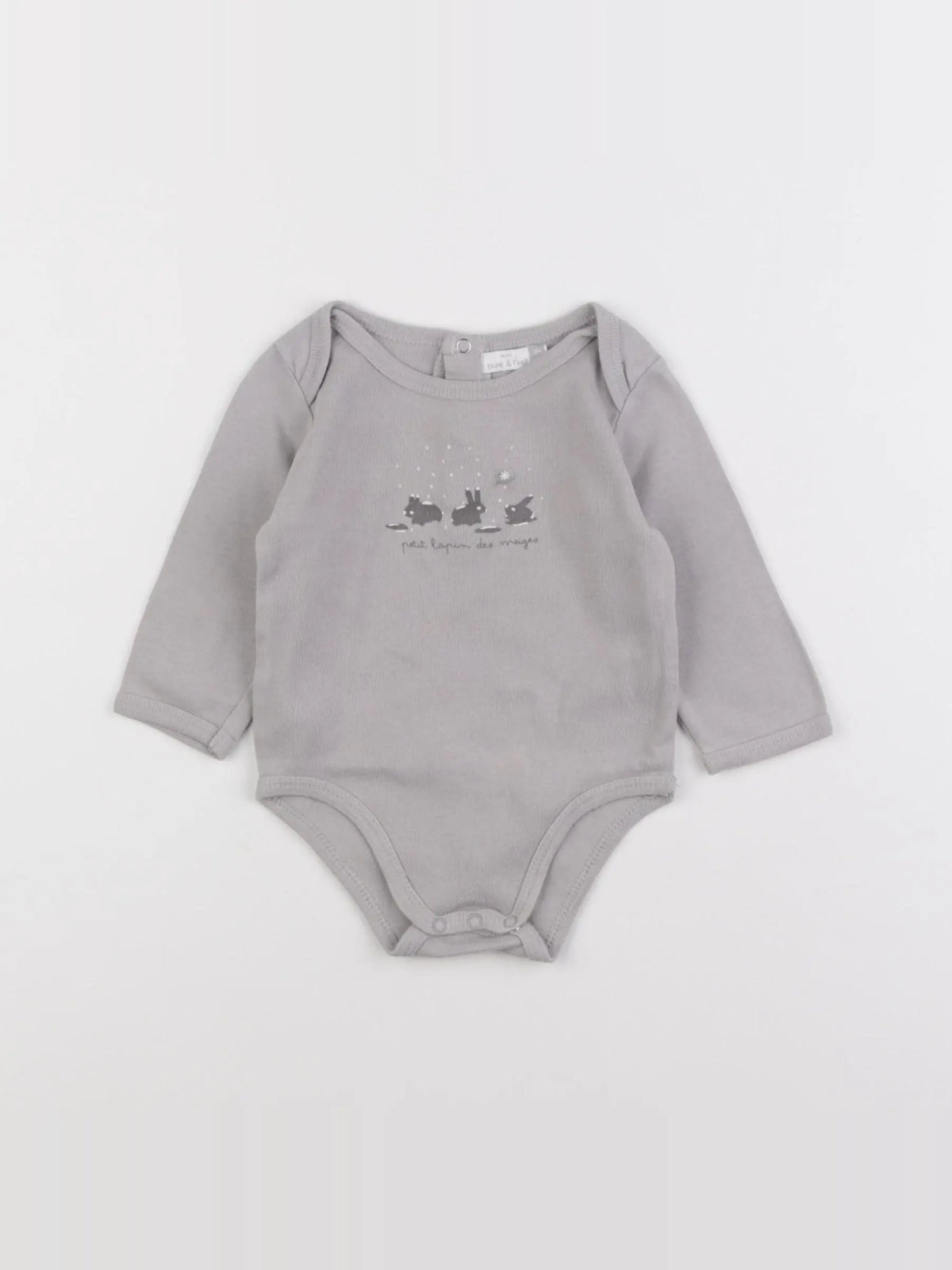 Tape à l'oeil - body gris - 6 mois