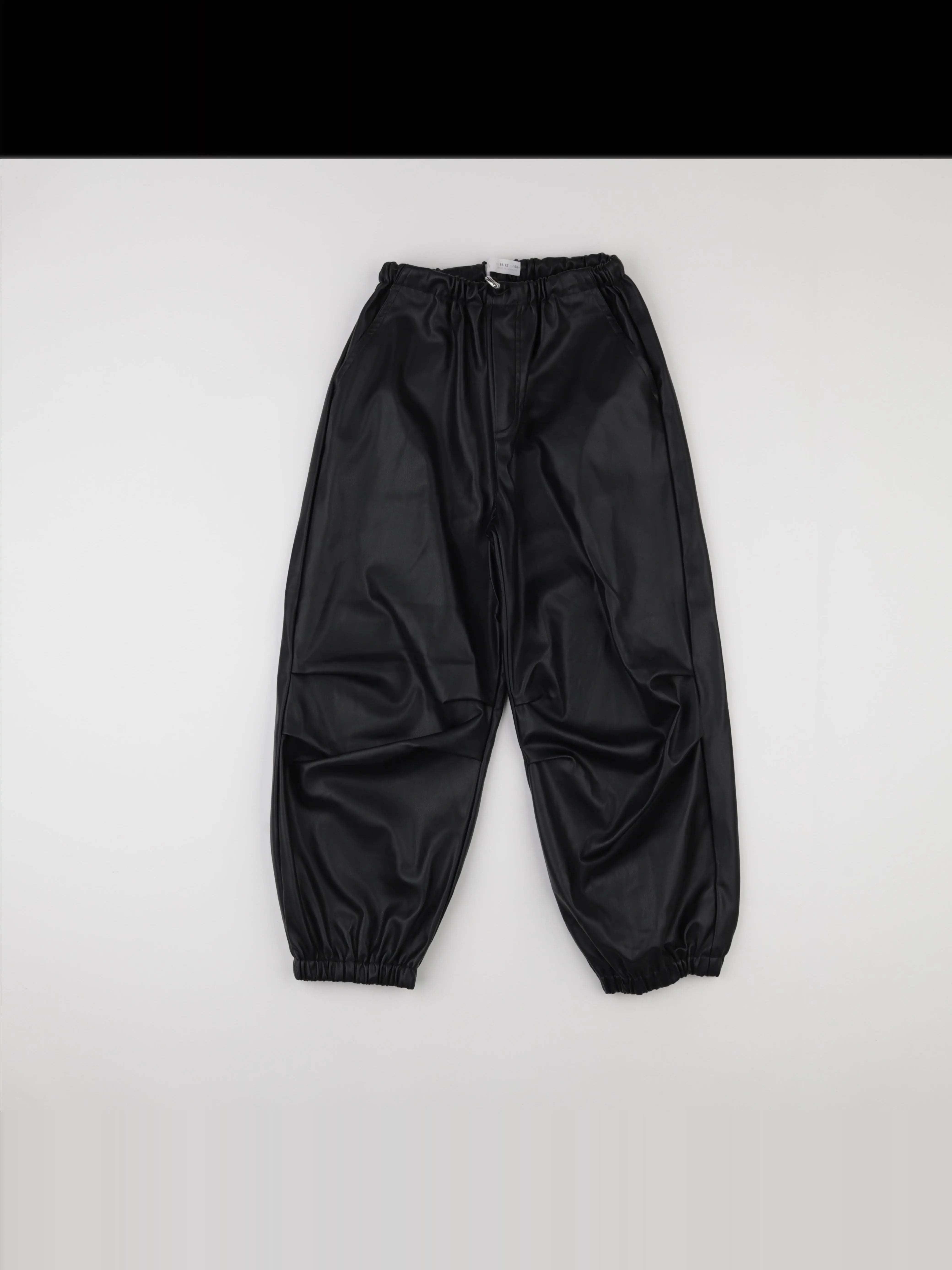 Zara - pantalon noir simili cuir  - 11/12 ans