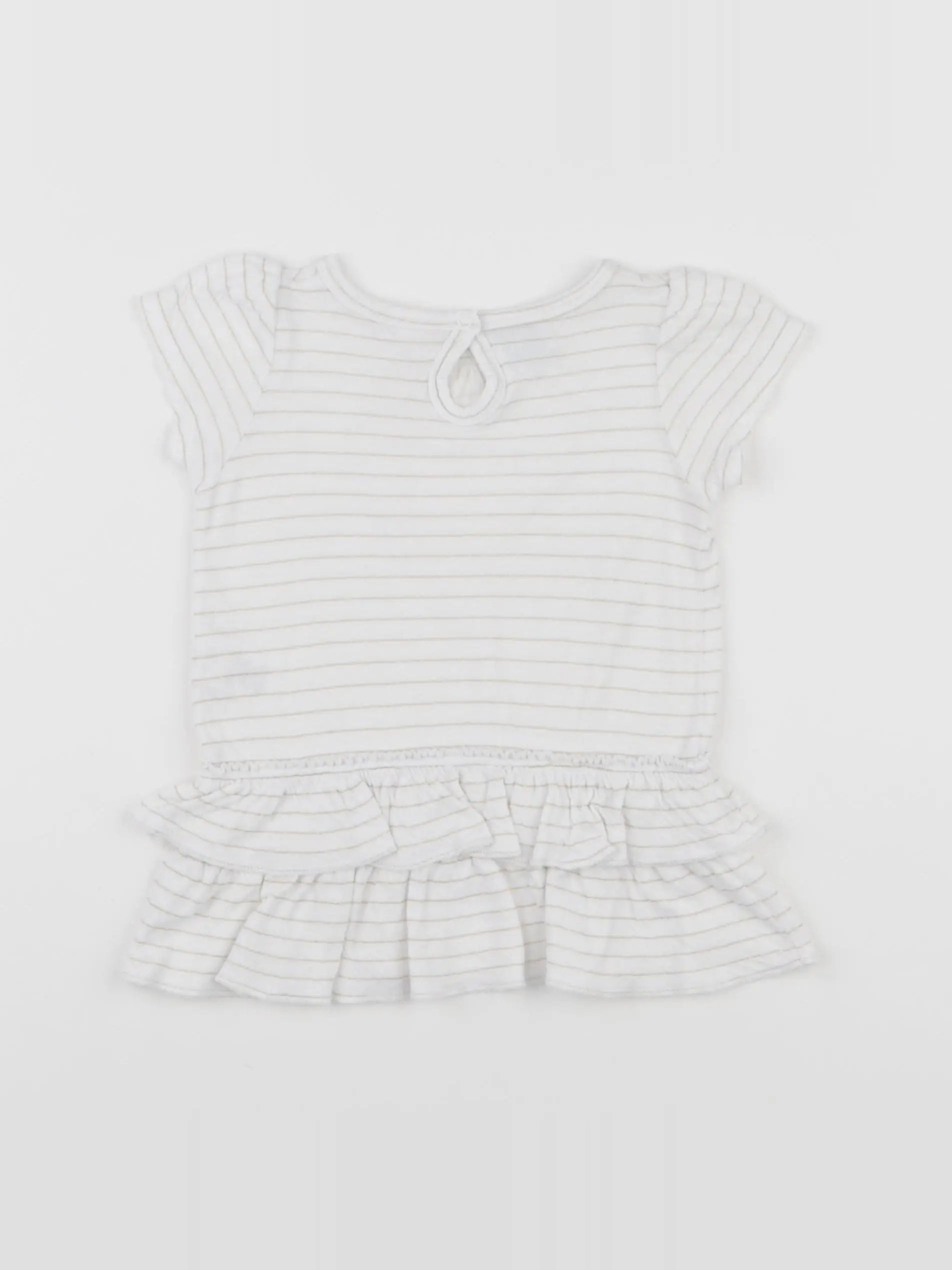 Petit Bateau - robe blanc, or - 6 mois