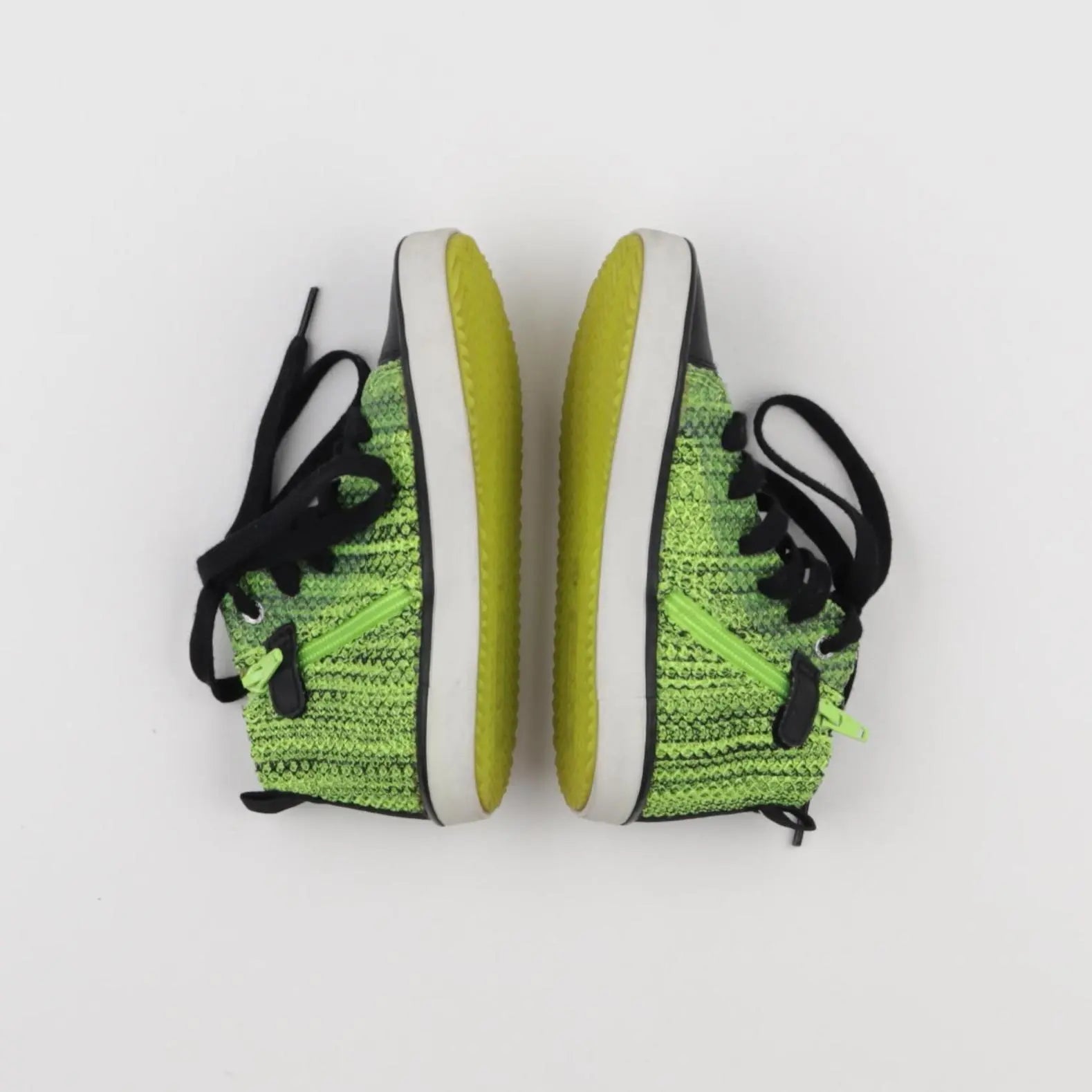 Geox - tennis à scratch/ lacets noir, vert - pointure 30