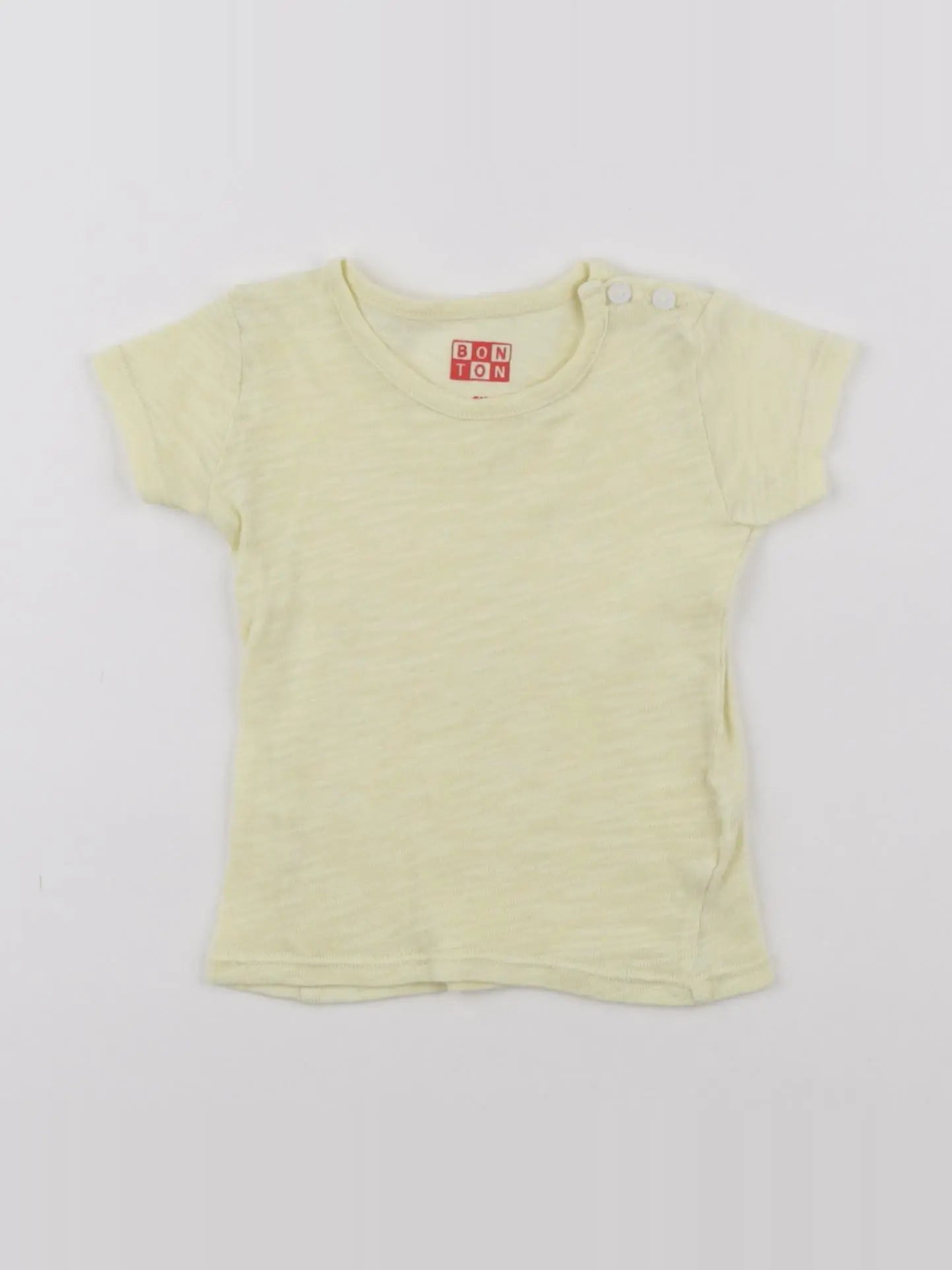 Bonton - tee-shirt jaune - 6 mois