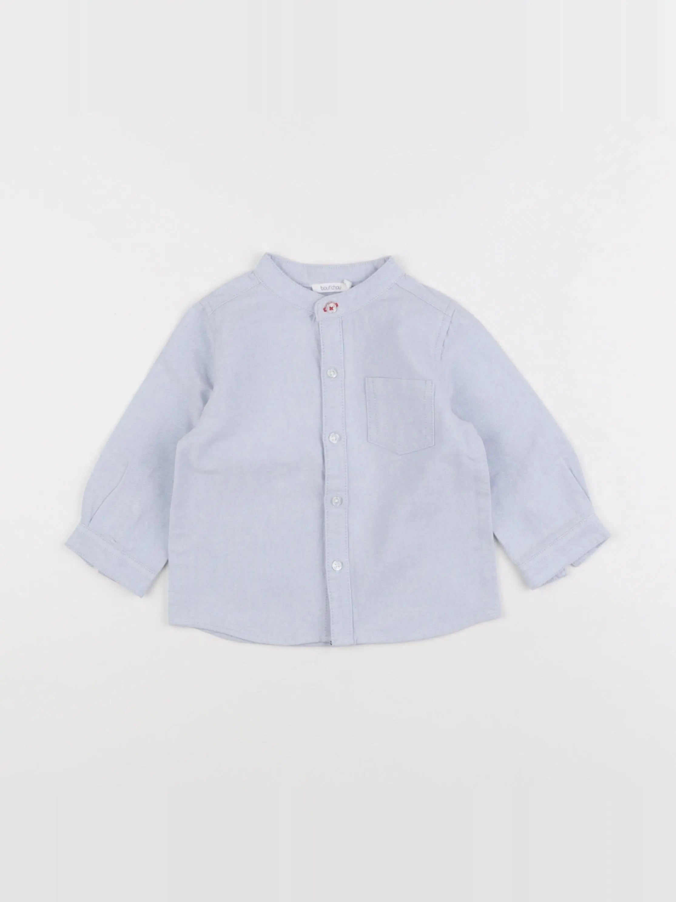 Boutchou - chemise bleu - 12 mois