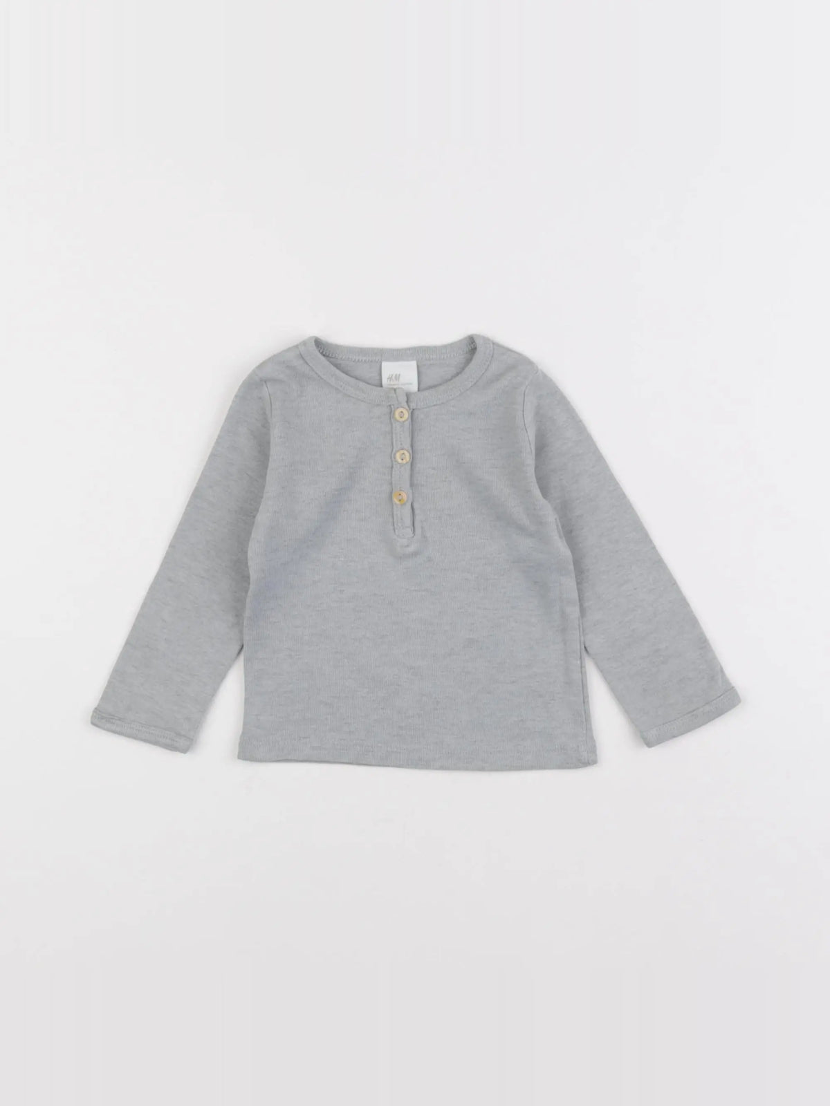 H&M - tee-shirt gris - 3/6 mois