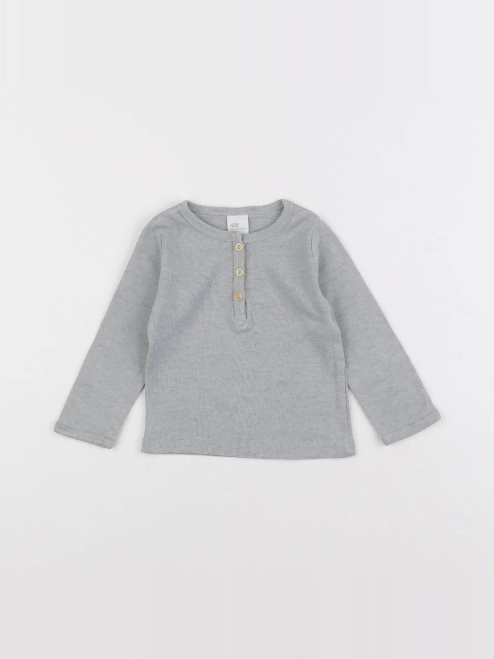 H&M - tee-shirt gris - 3/6 mois