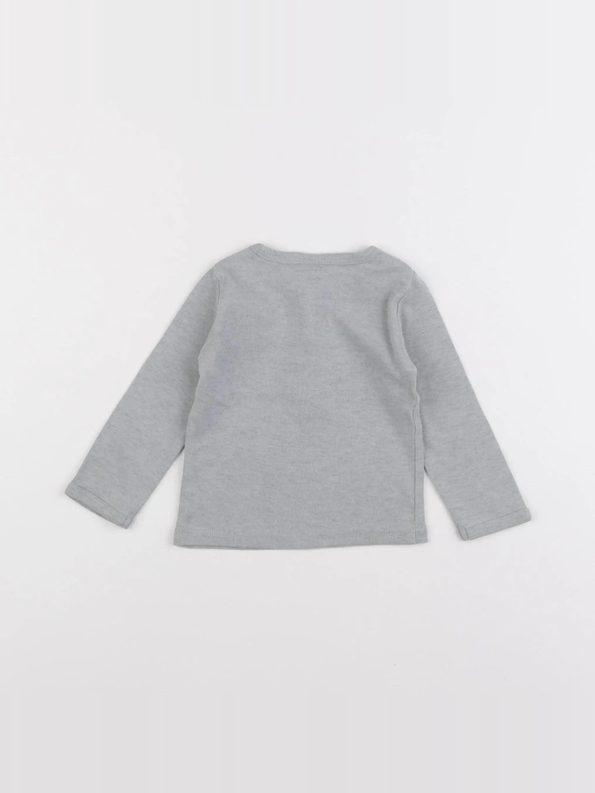 H&M - tee-shirt gris - 3/6 mois