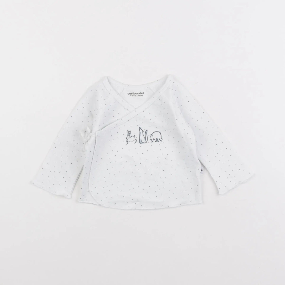 Vertbaudet - tee-shirt blanc - 3 mois