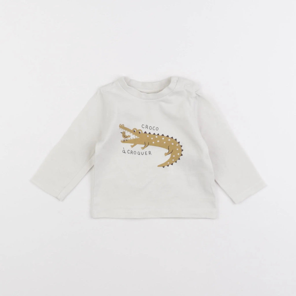 Vertbaudet - tee-shirt beige - 3 mois