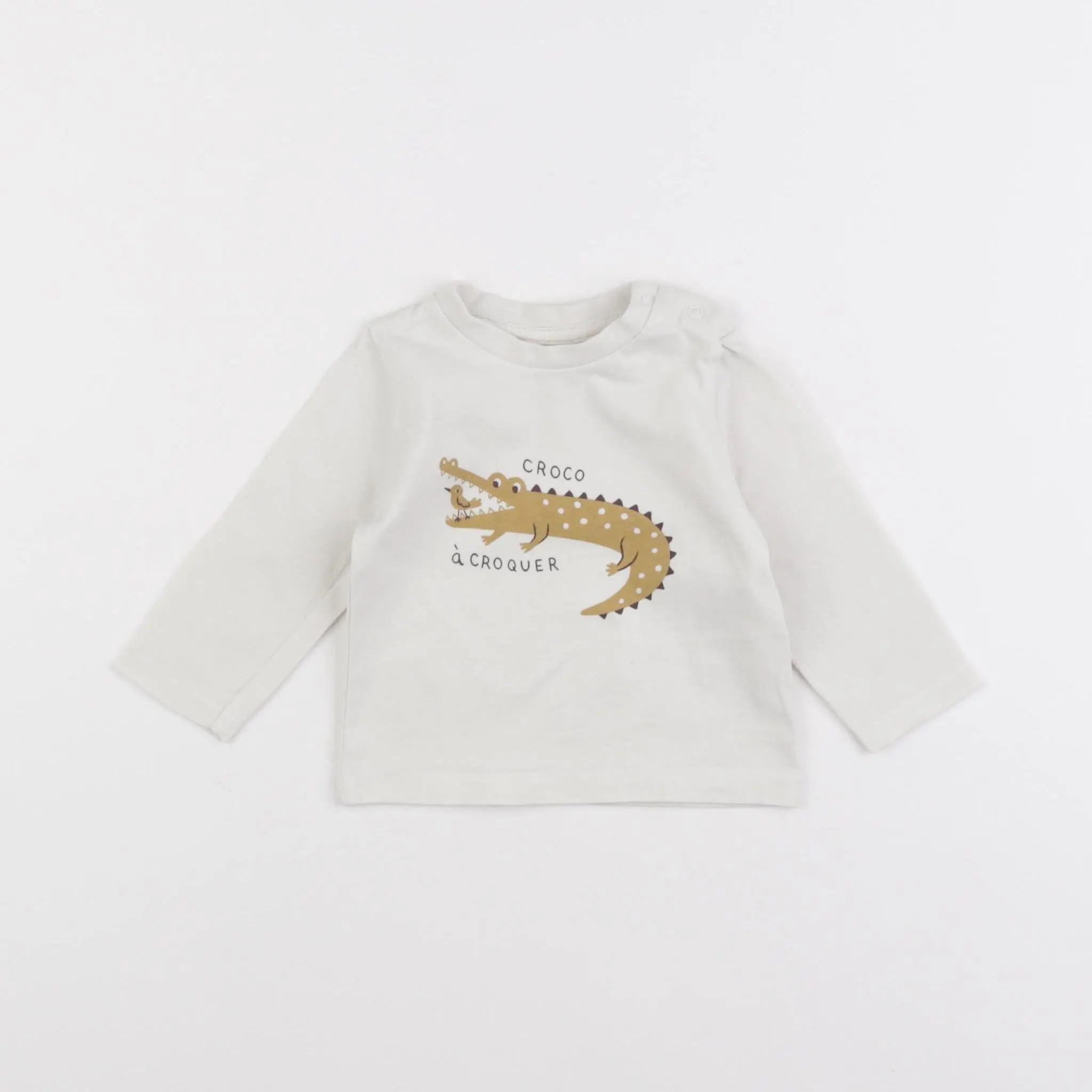 Vertbaudet - tee-shirt beige - 3 mois