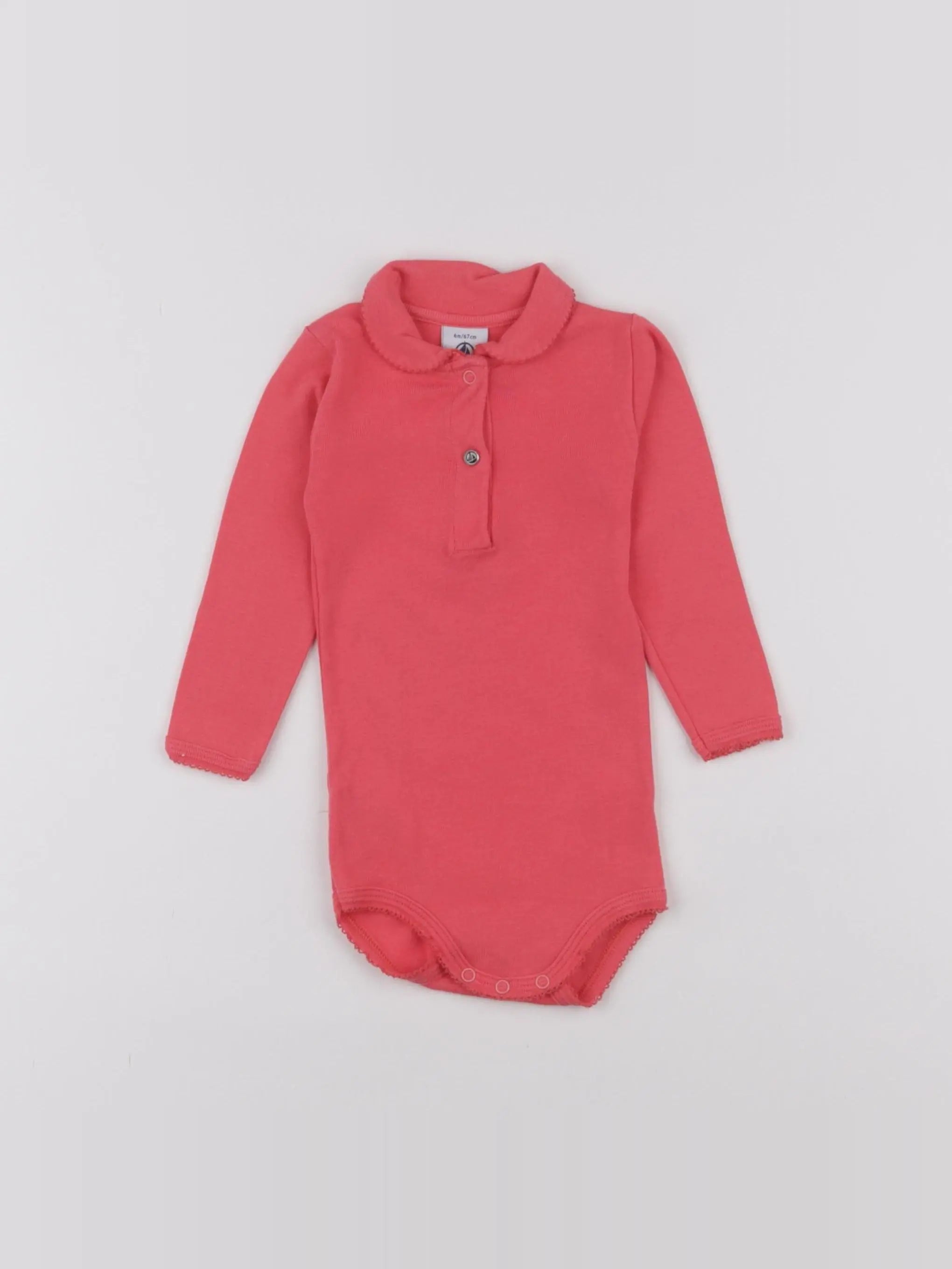 Petit Bateau - body rose - 6 mois