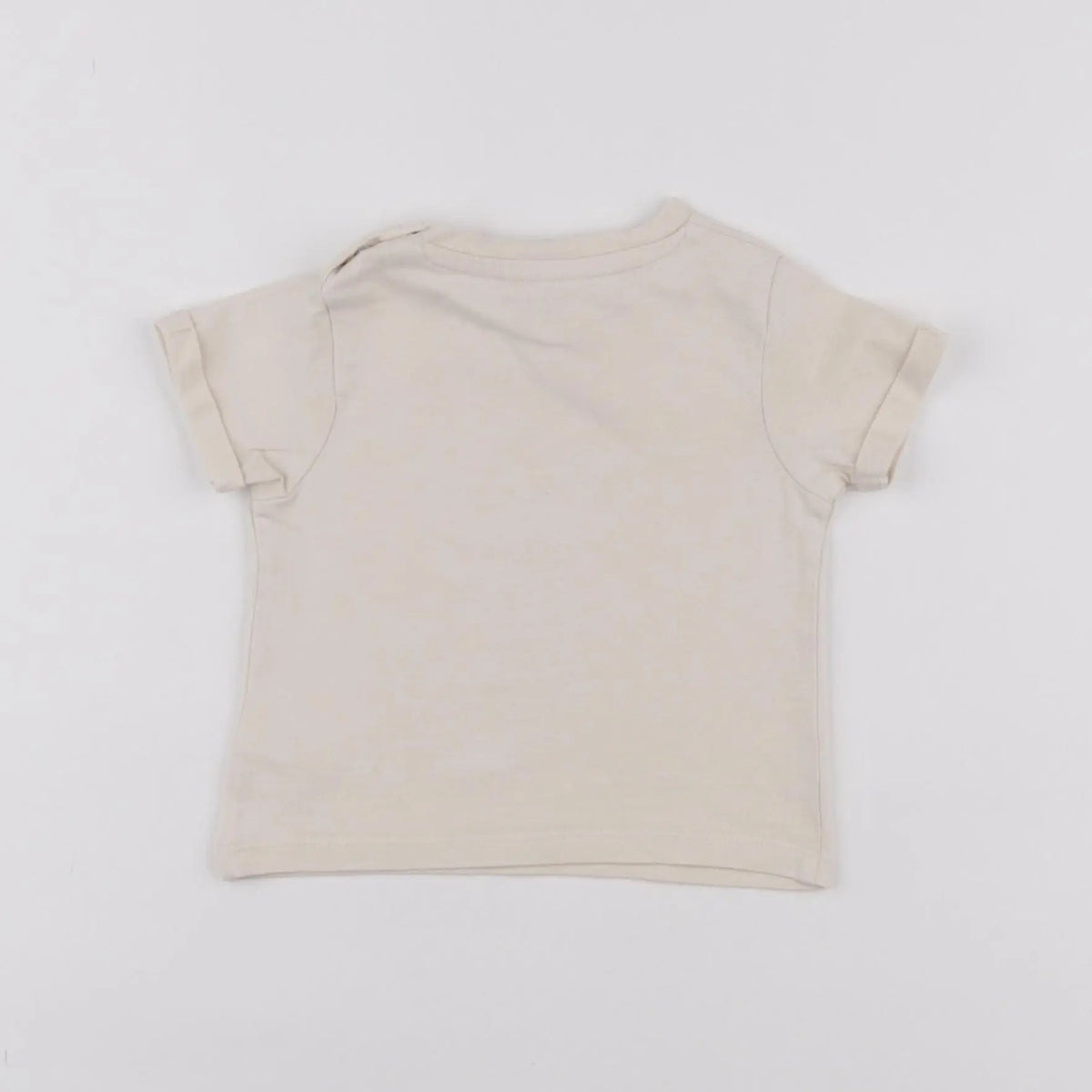 Vertbaudet - tee-shirt beige - 6 mois