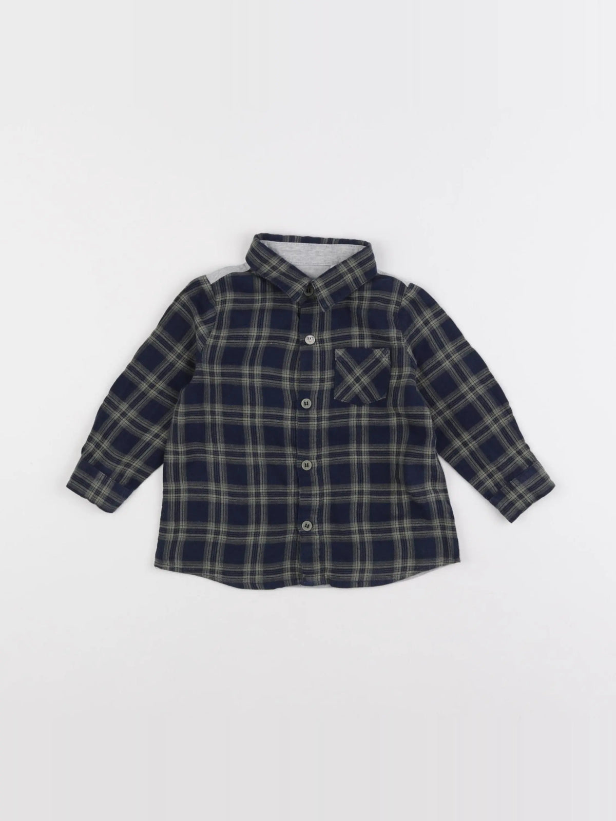 IKKS - chemise imprimé au dos bleu, vert - 12 mois