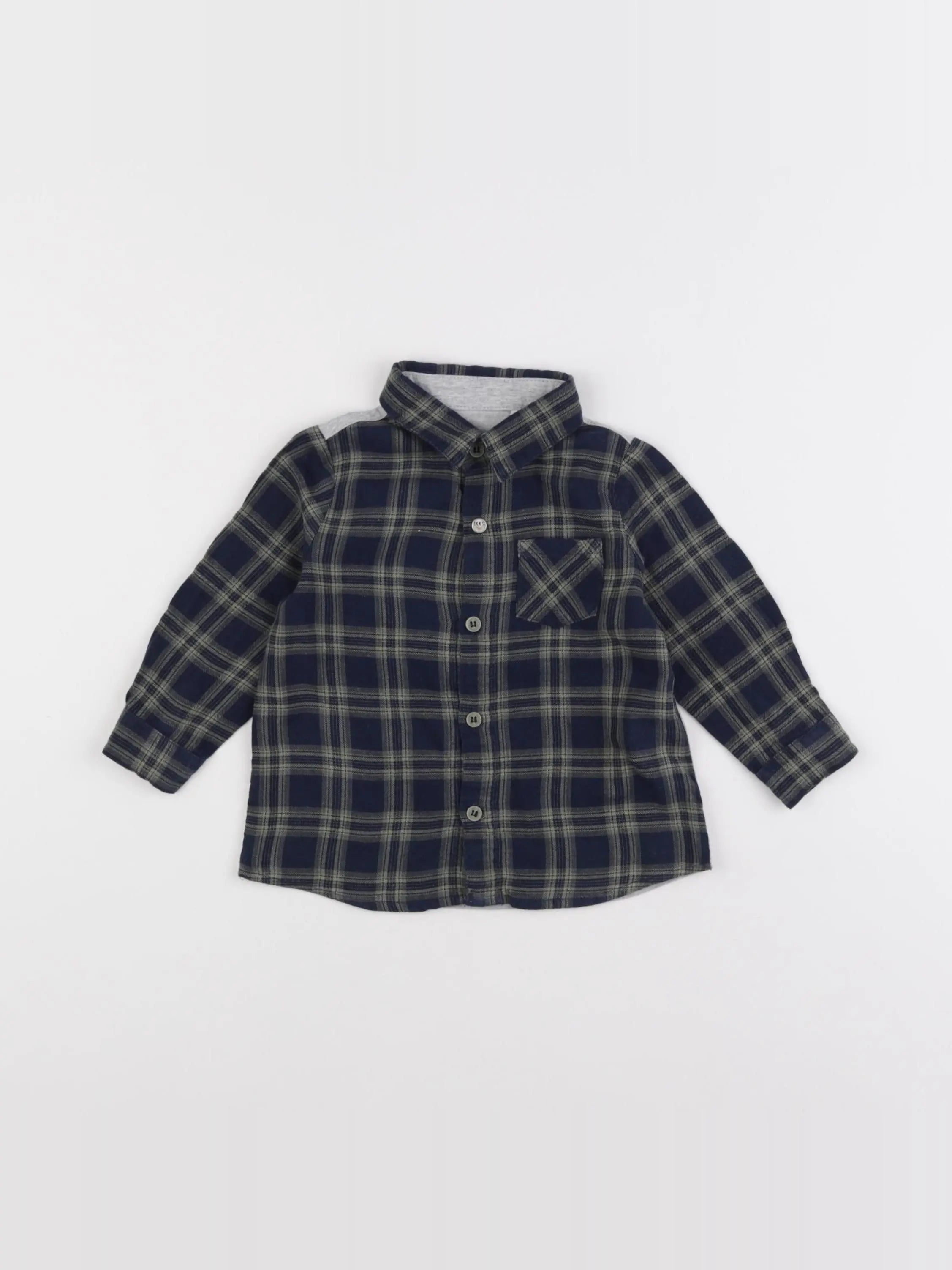 IKKS - chemise imprimé au dos bleu, vert - 12 mois