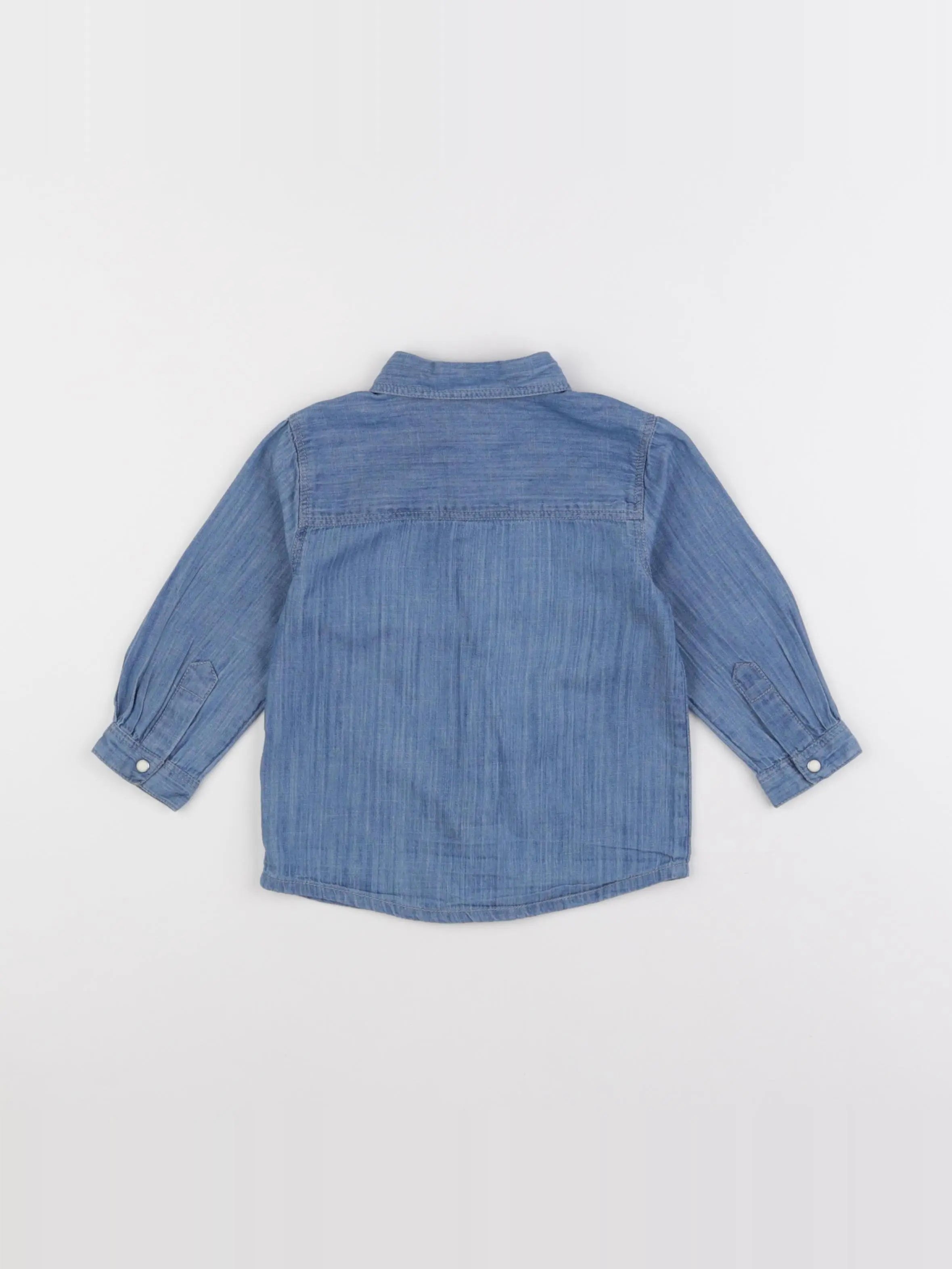 Boutchou - chemise bleu - 18 mois