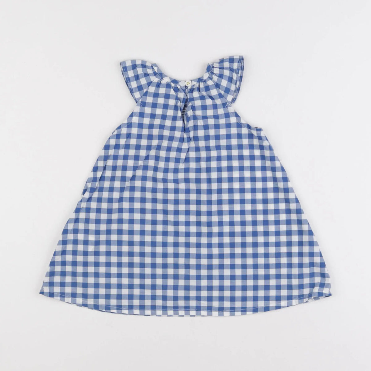 Petit Bateau - robe blanc, bleu - 6 mois