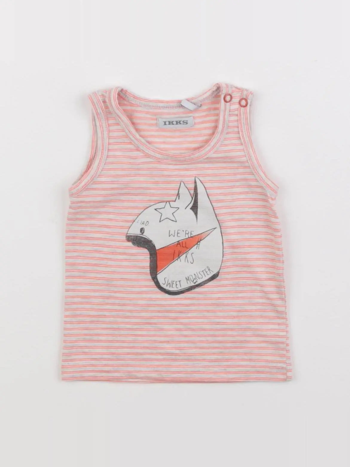 IKKS - débardeur gris, orange - 3 mois