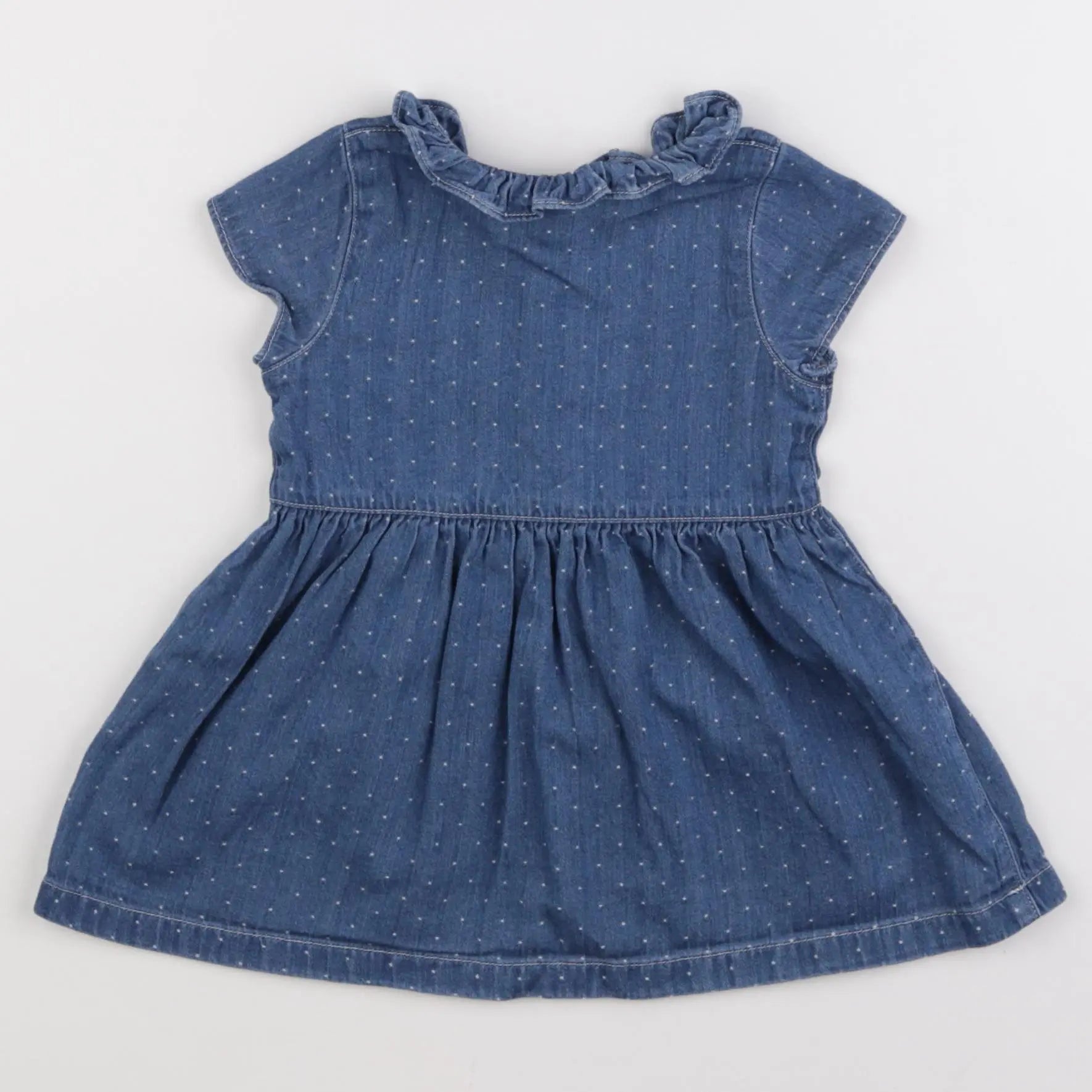 Petit Bateau - robe bleu - 6 mois