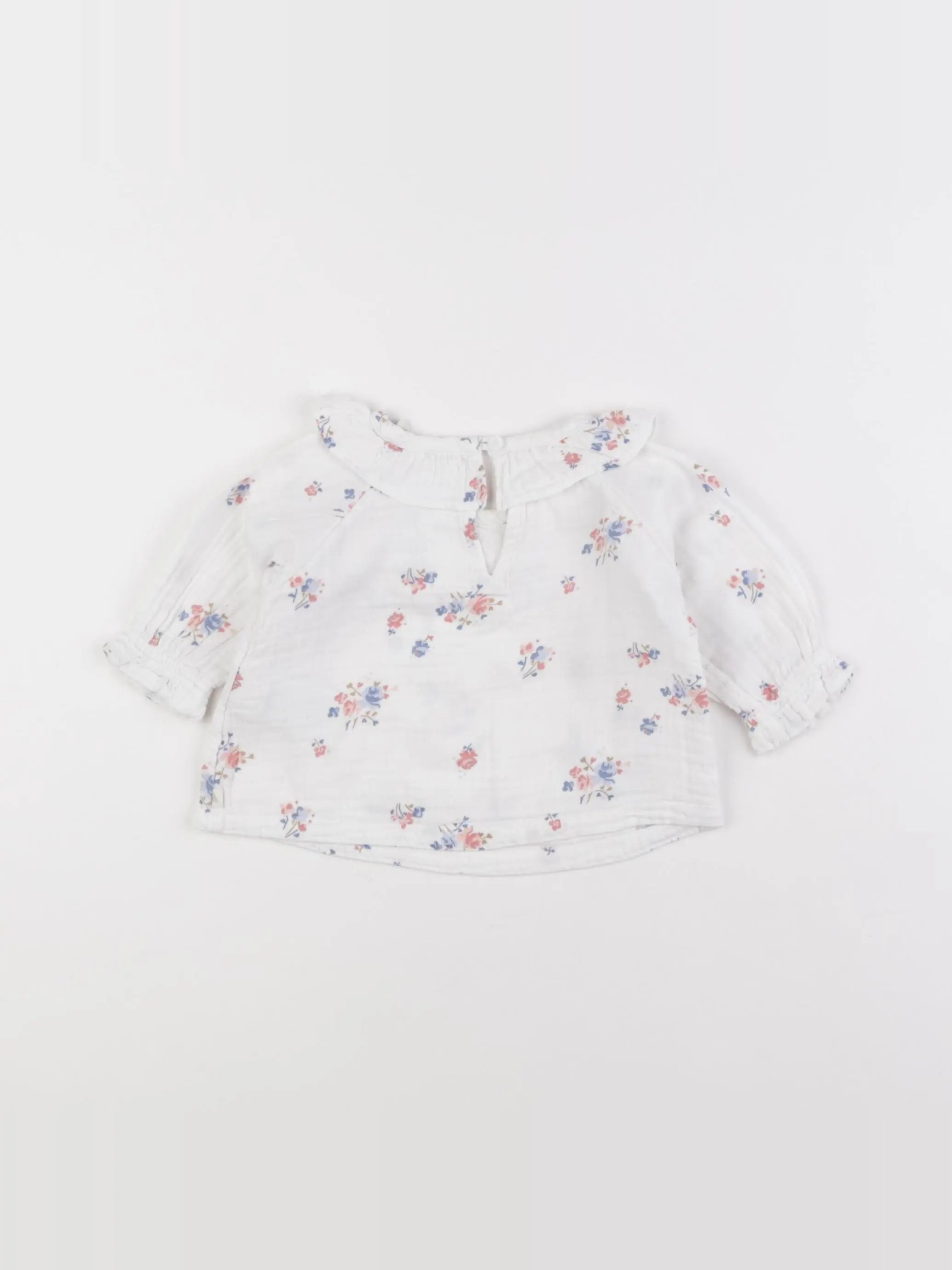 GAP - blouse blanc, rose - 0/3 mois