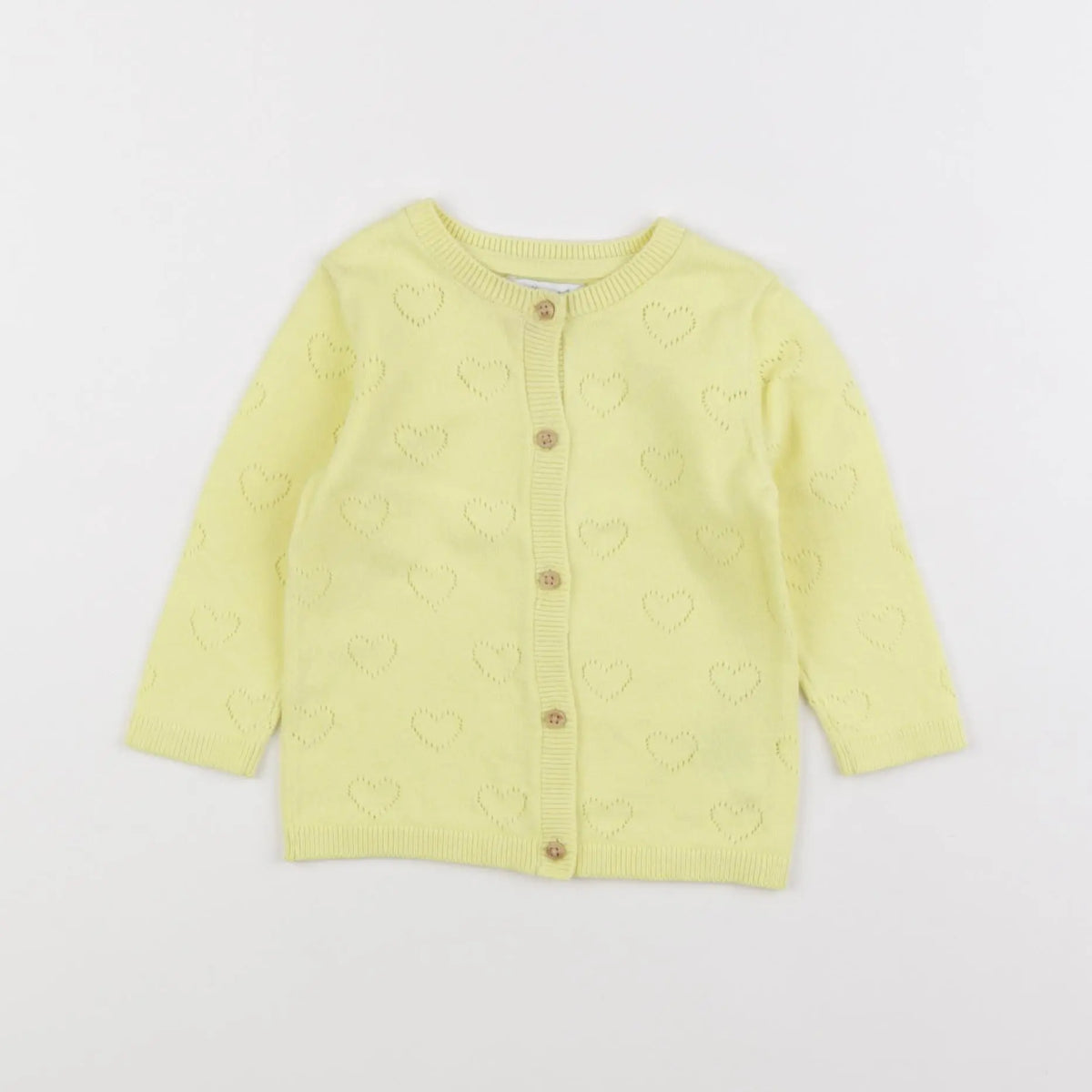 Vertbaudet - gilet jaune - 9 mois