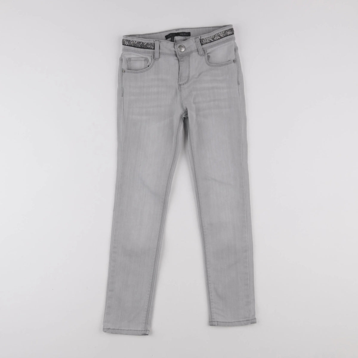 IKKS - jean gris - 8 ans
