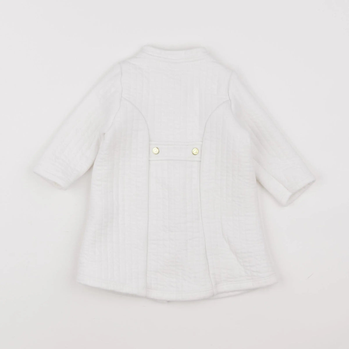 Petit Bateau - manteau blanc - 12 mois