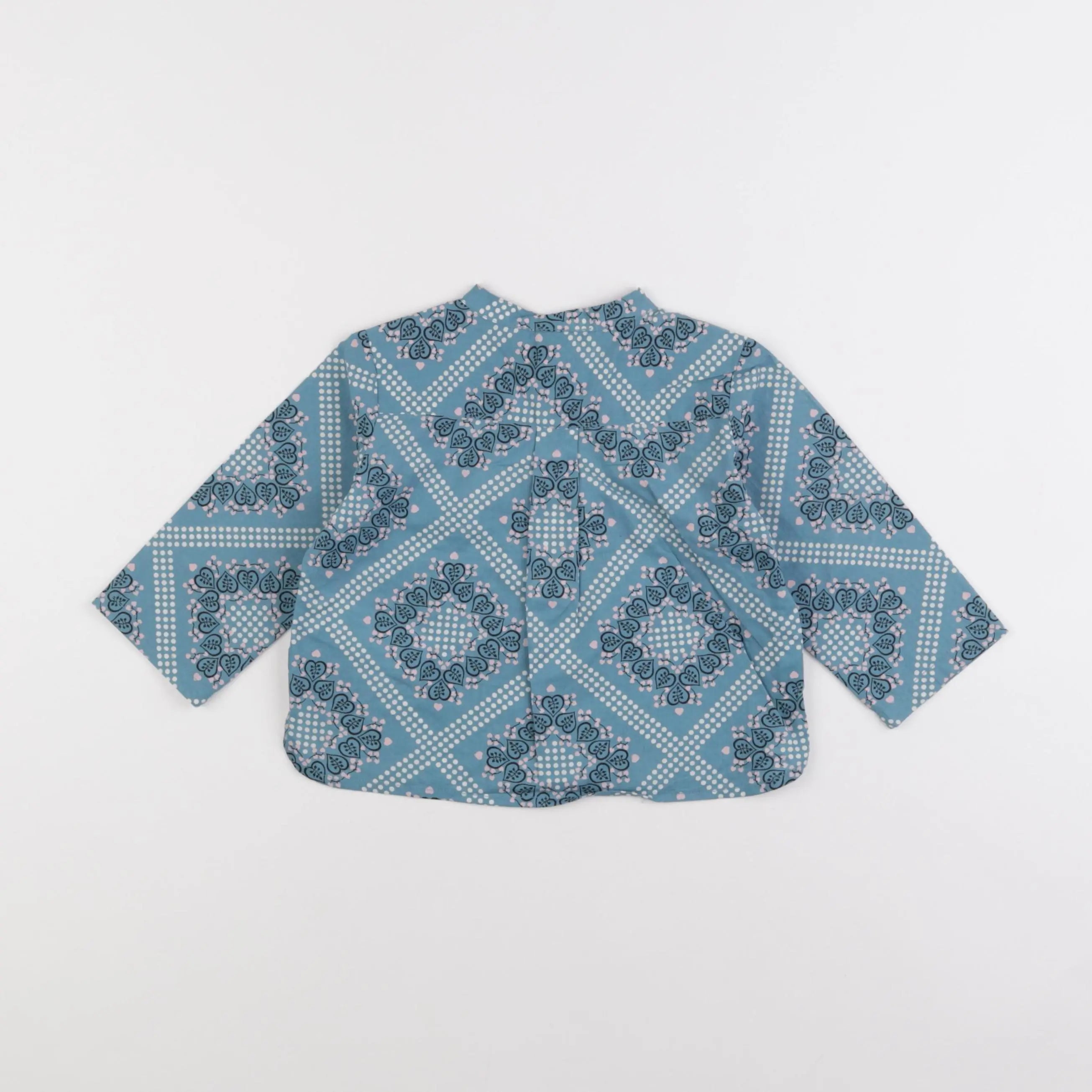 Bonton - chemise bleu - 12 mois