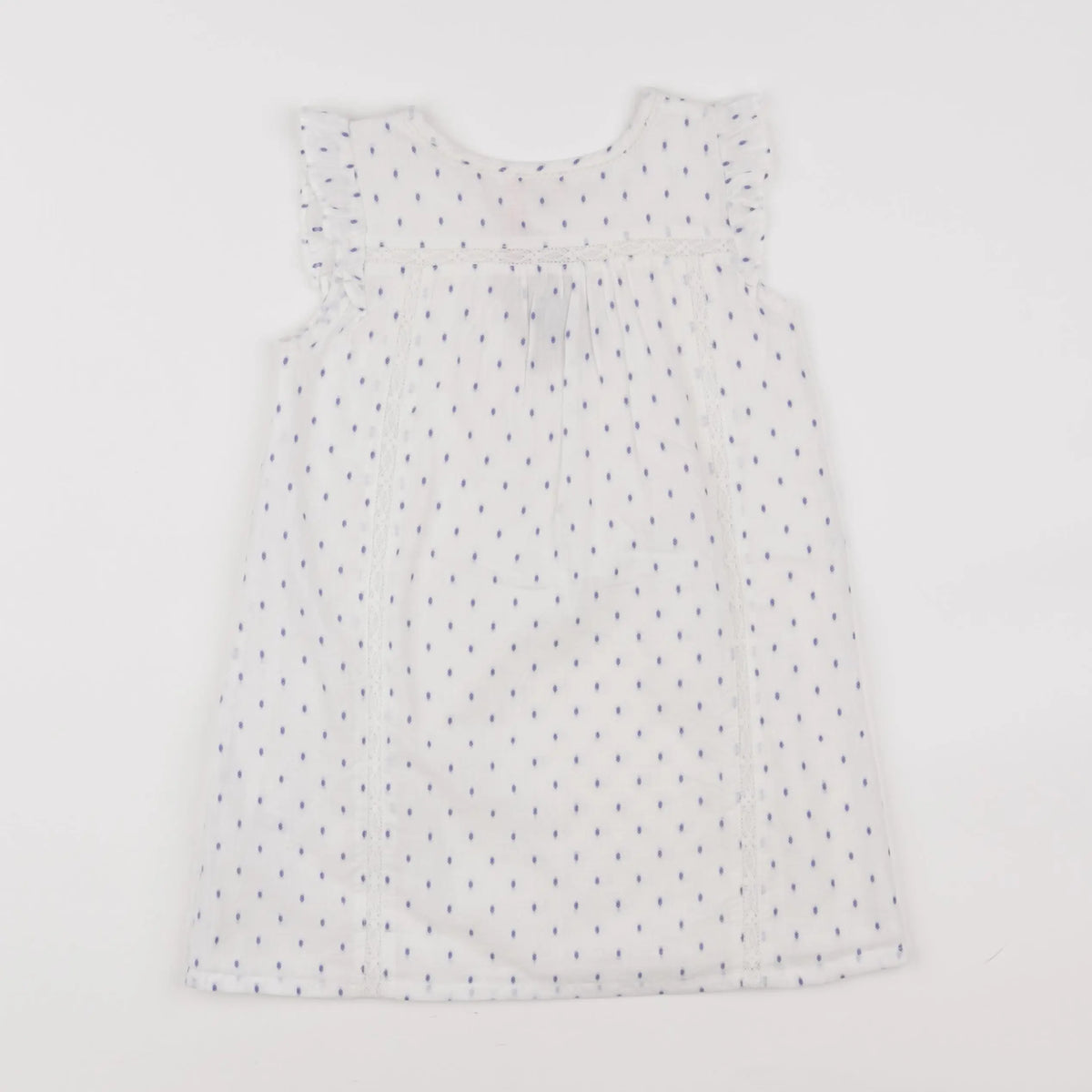 Marlot Paris - robe blanc, bleu - 2 ans
