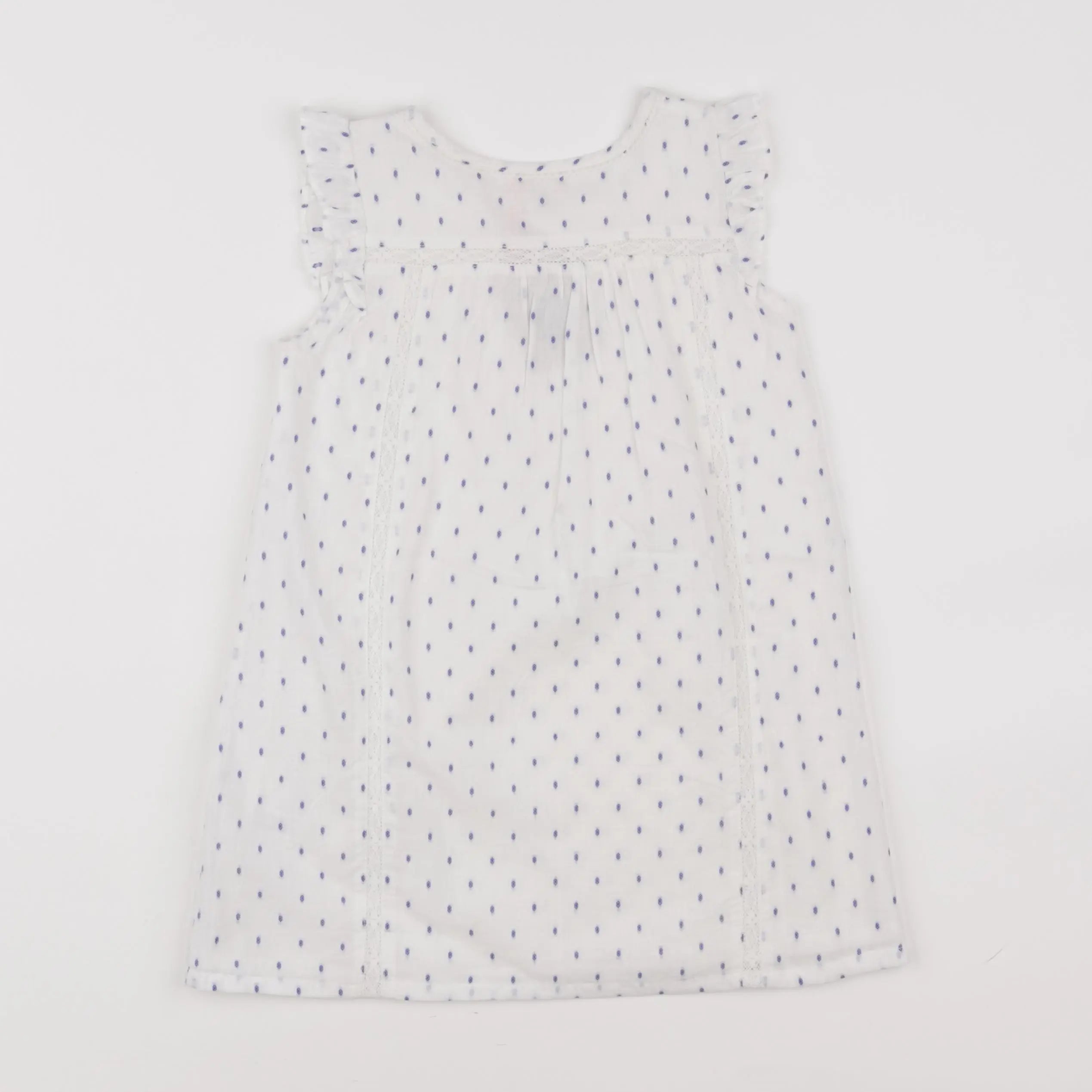 Marlot Paris - robe blanc, bleu - 2 ans
