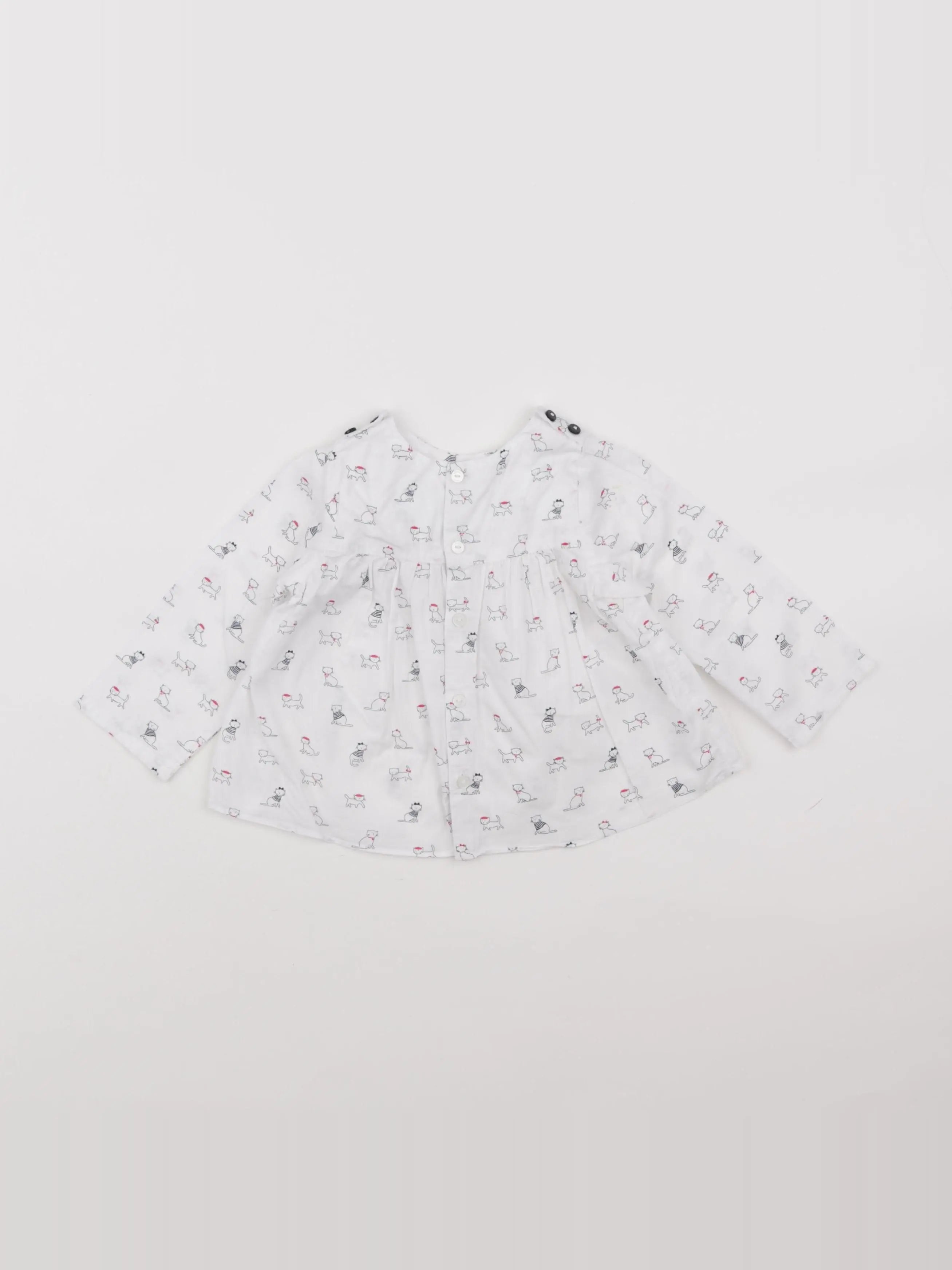 Jacadi - blouse blanc - 12 mois