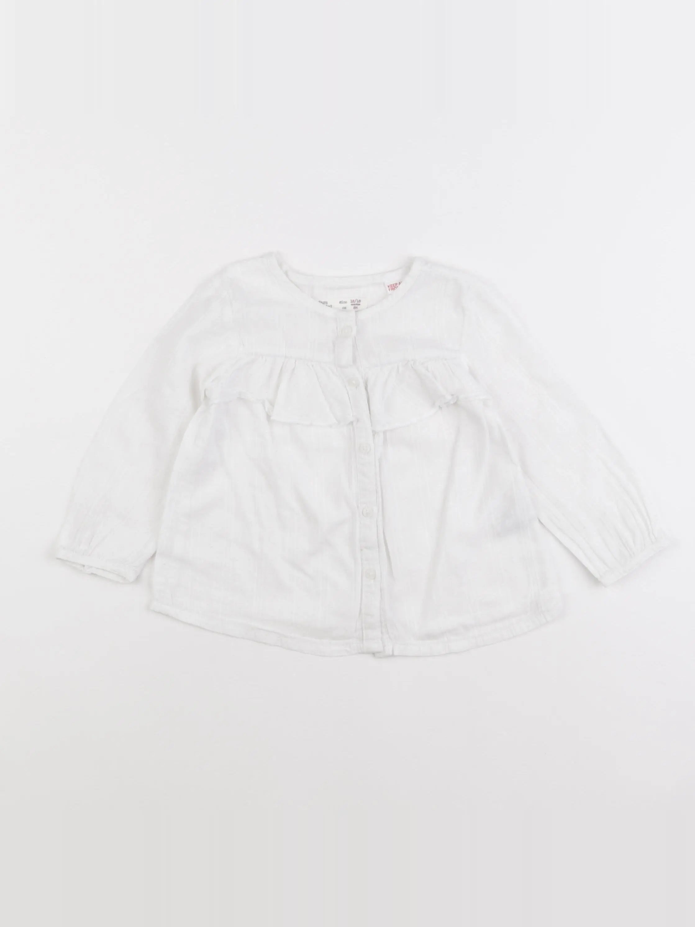 Zara - blouse blanc - 12/18 mois