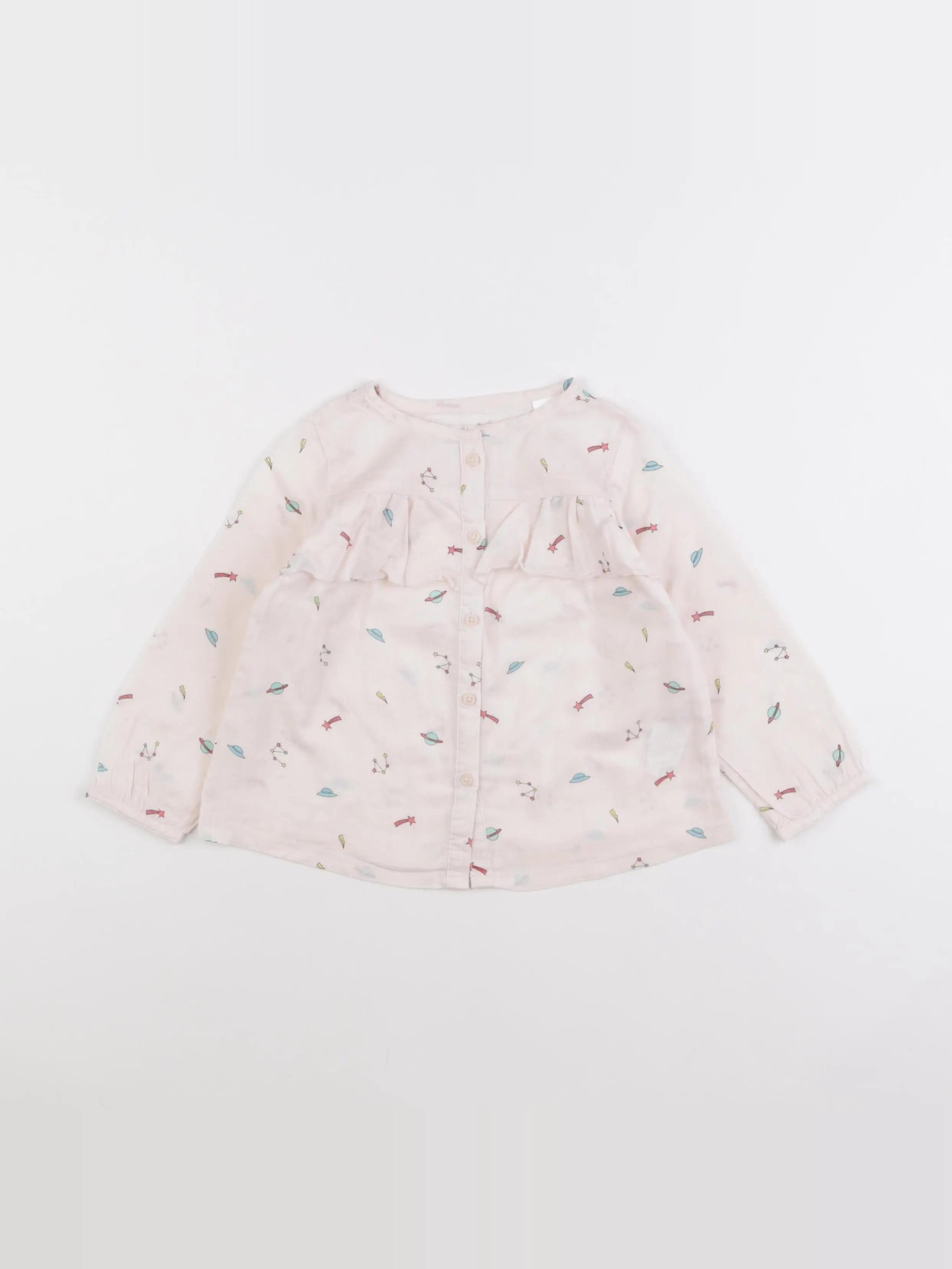 Zara - blouse blanc - 12/18 mois