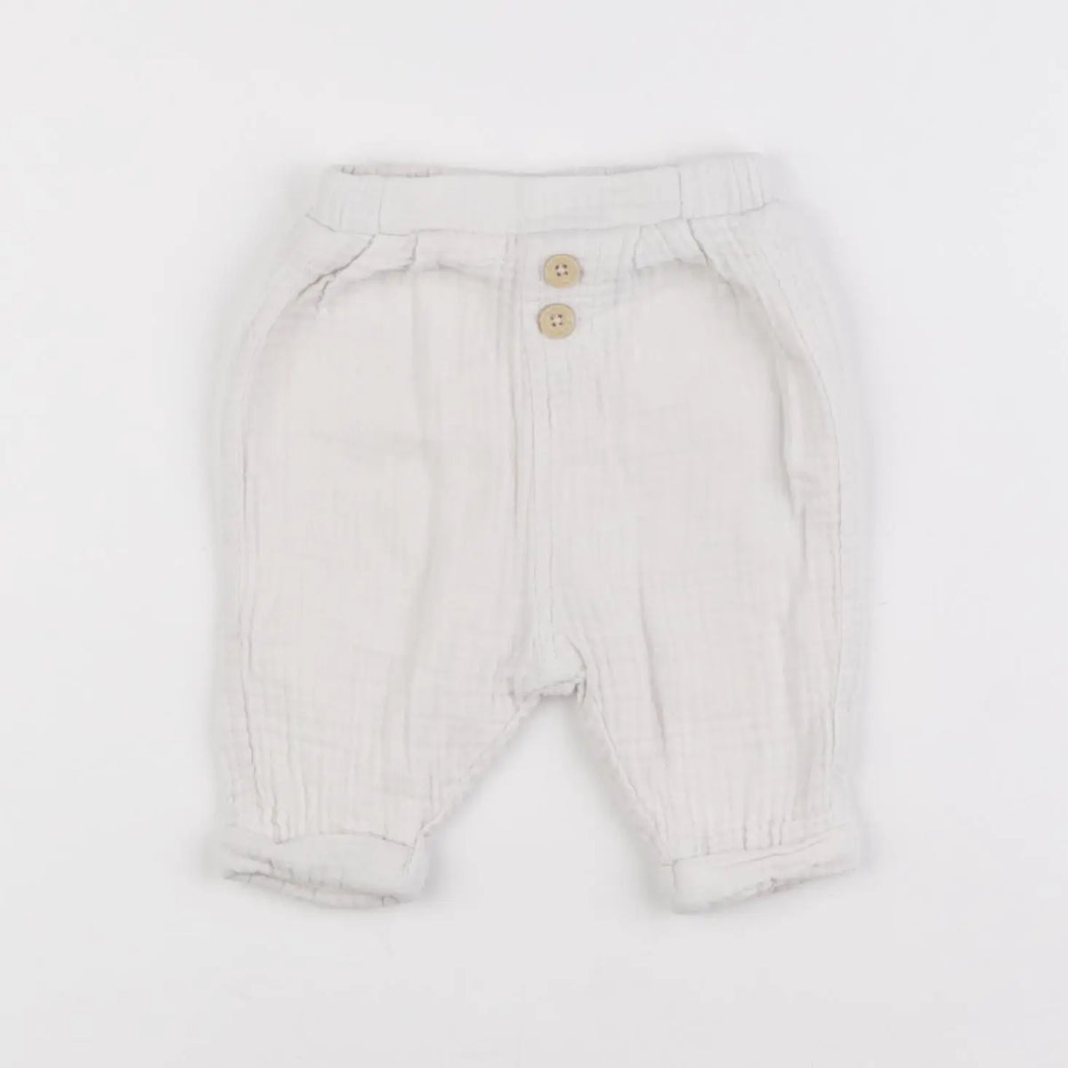 Vertbaudet - pantalon blanc - 1 mois