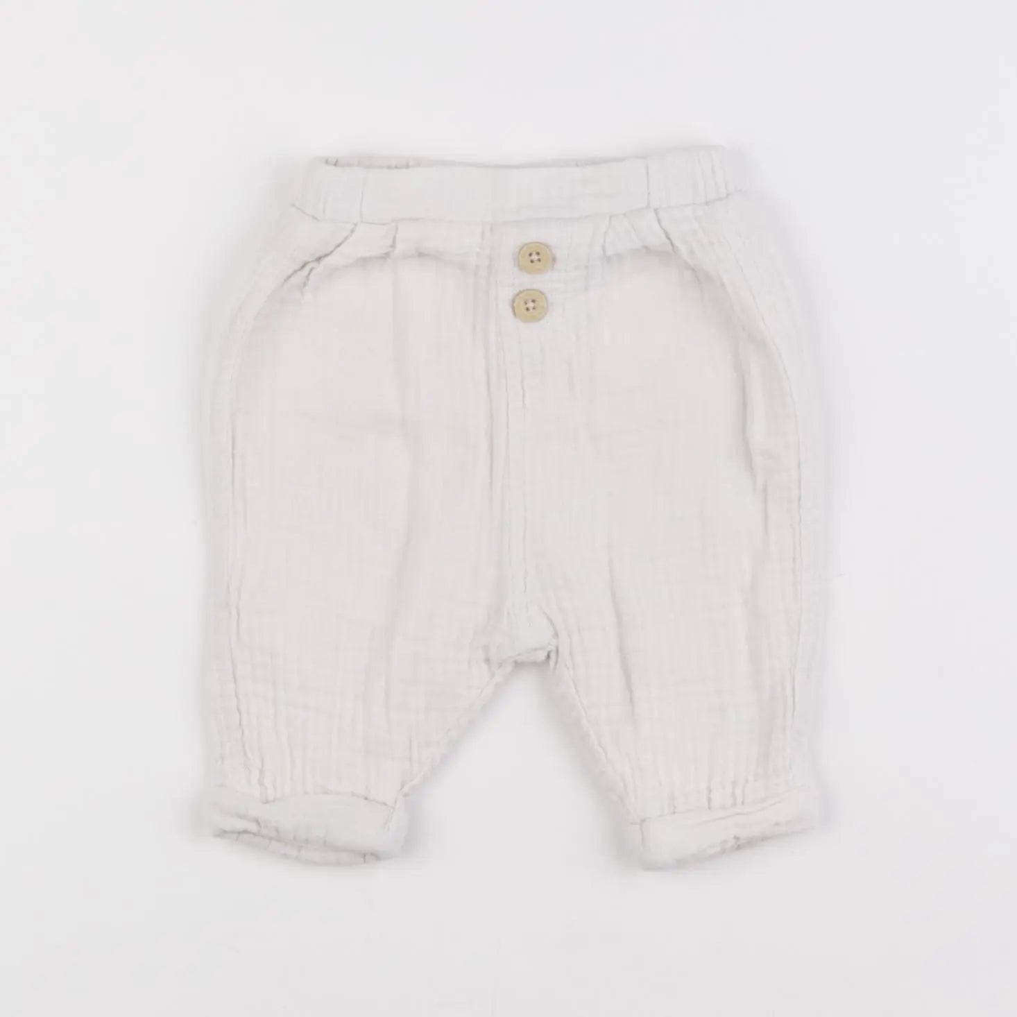 Vertbaudet - pantalon blanc - 1 mois