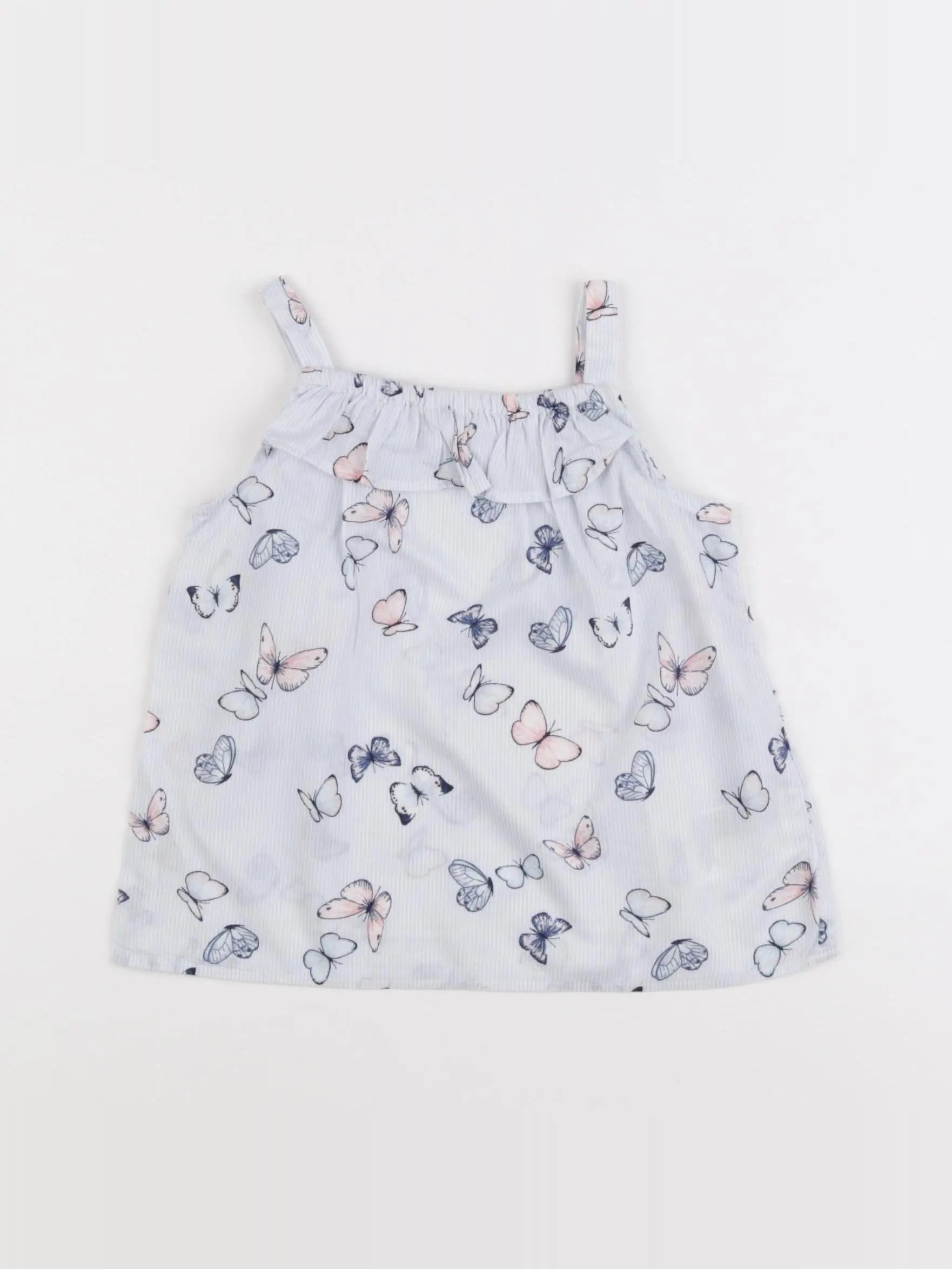 H&M - blouse bleu - 12/18 mois