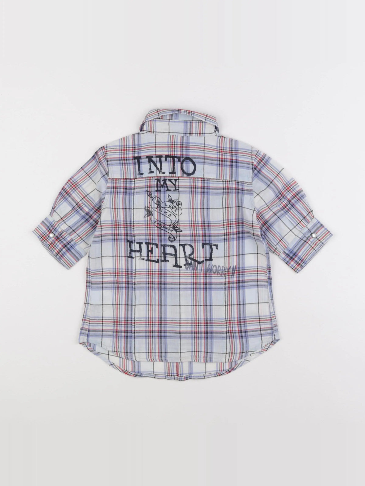 IKKS - chemise bleu, rouge - 5 ans