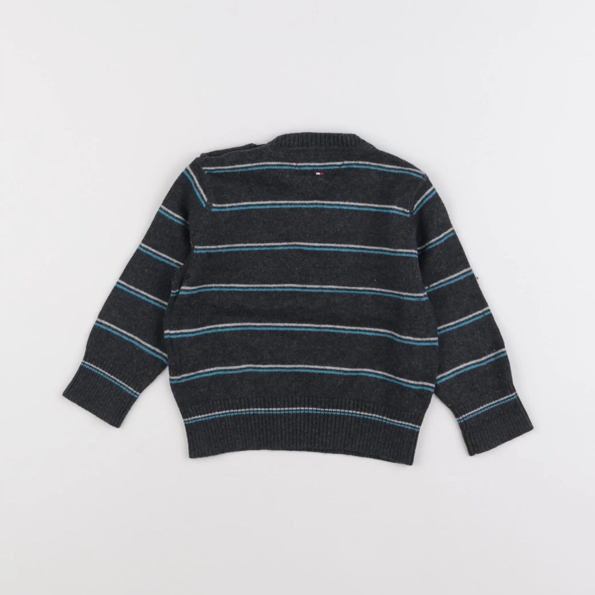 Tommy Hilfiger - pull bleu, gris - 12 mois