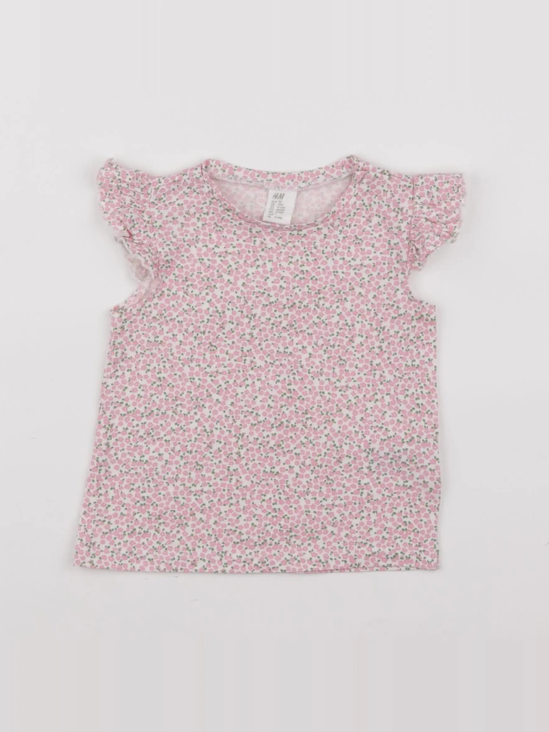 H&M - tee-shirt rose - 9/12 mois