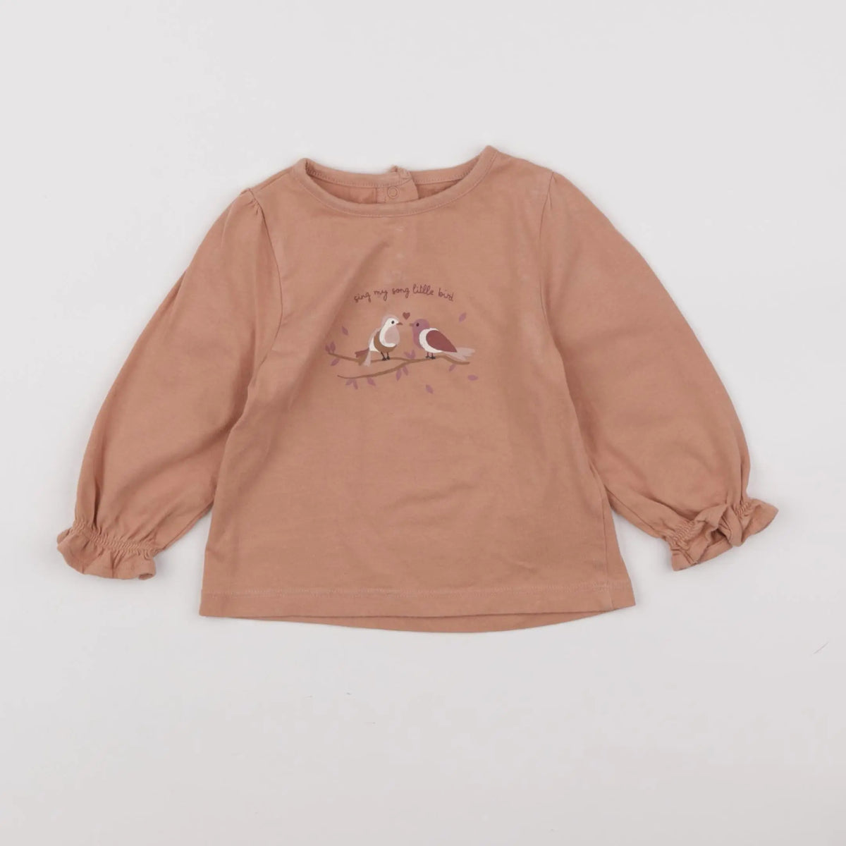 Vertbaudet - tee-shirt rose - 12 mois