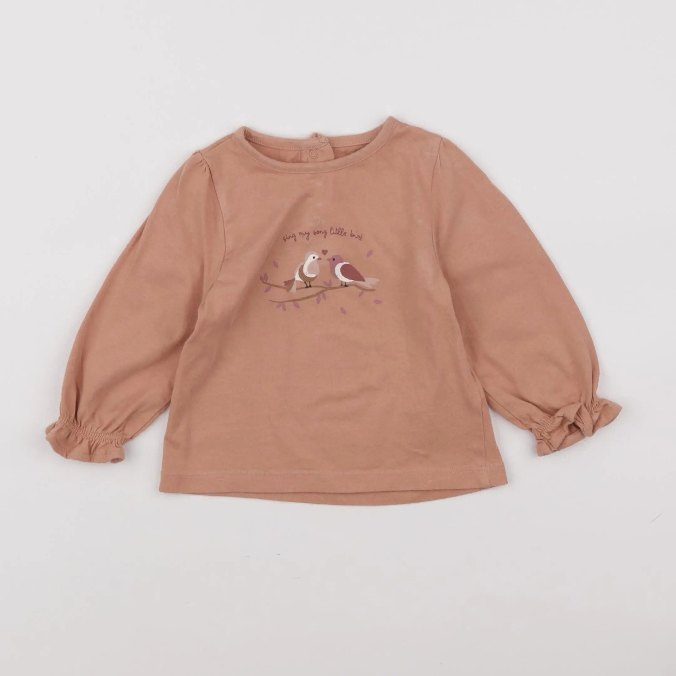 Vertbaudet - tee-shirt rose - 12 mois