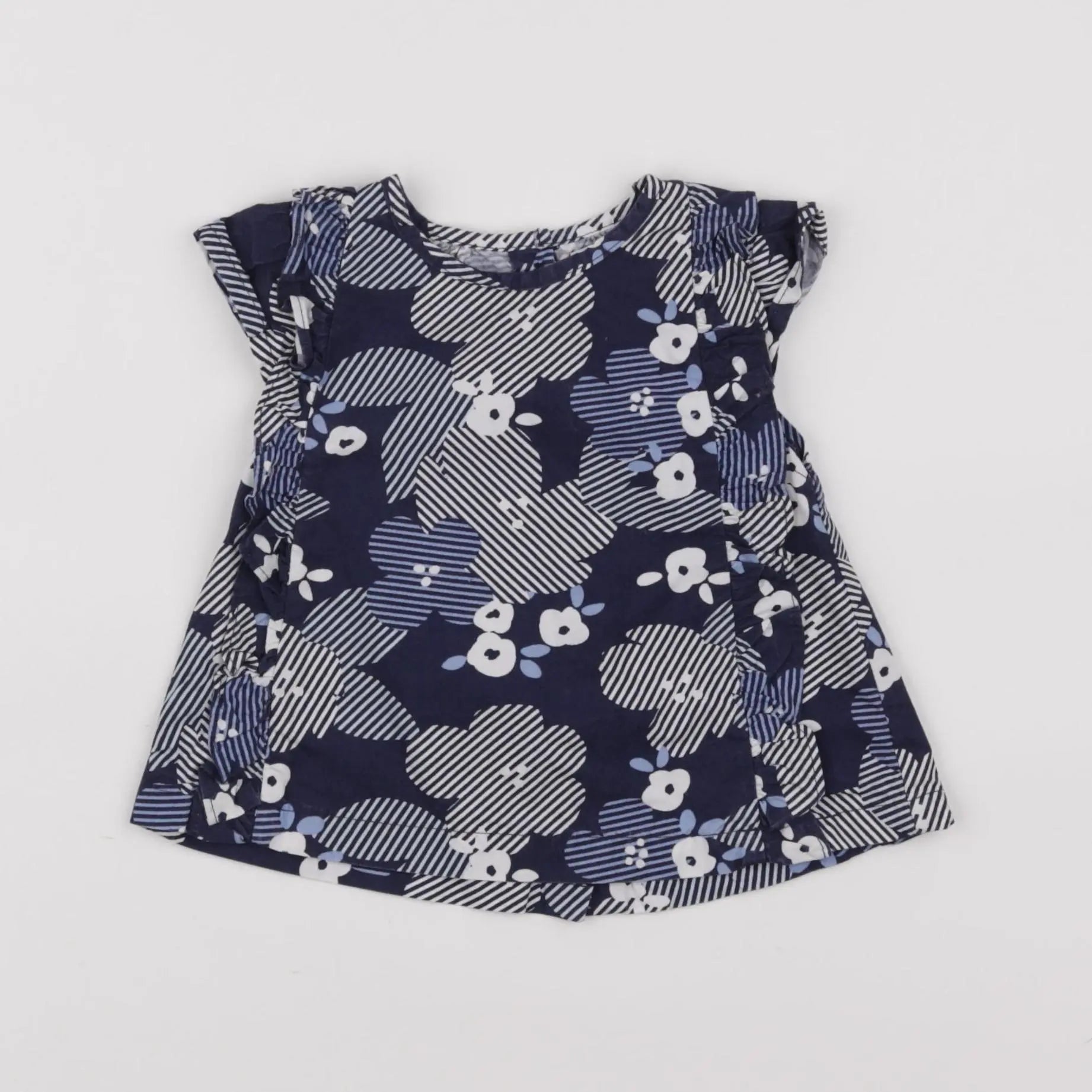 Vertbaudet - robe bleu - 12 mois