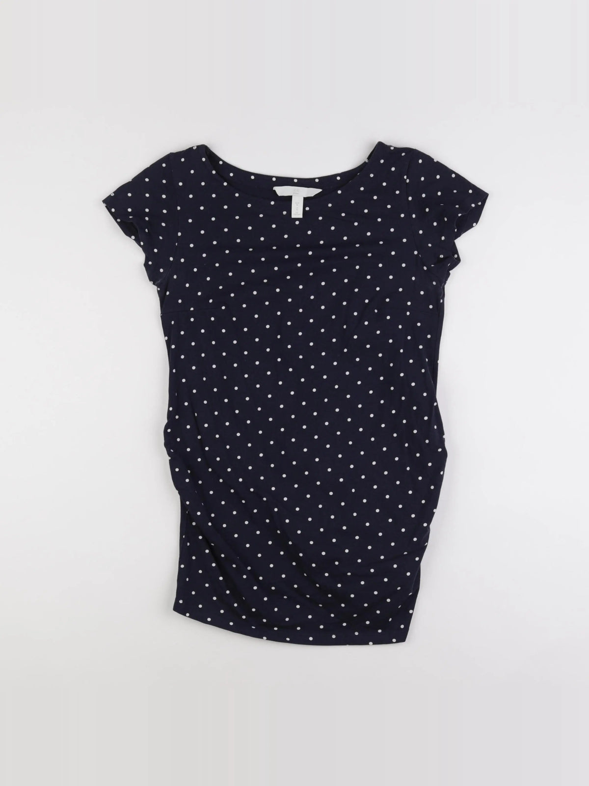 H&M - tee-shirt grossesse bleu, blanc - m