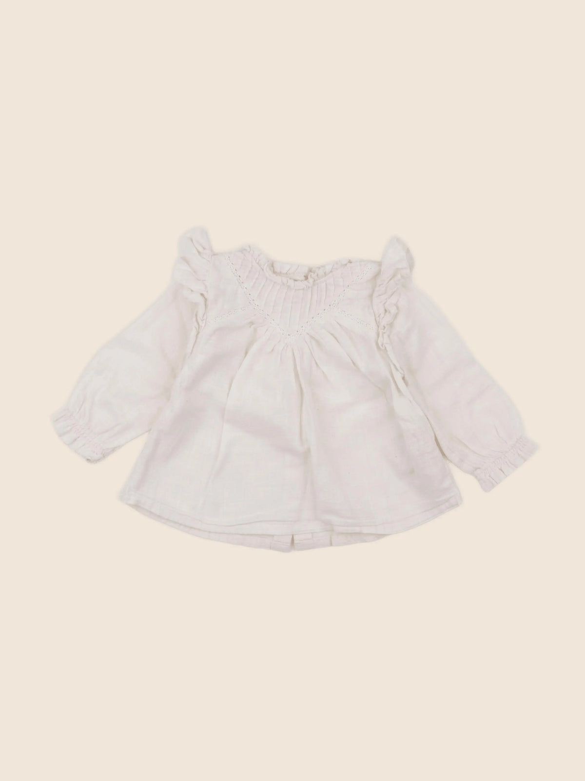 Vertbaudet - blouse beige - 12 mois