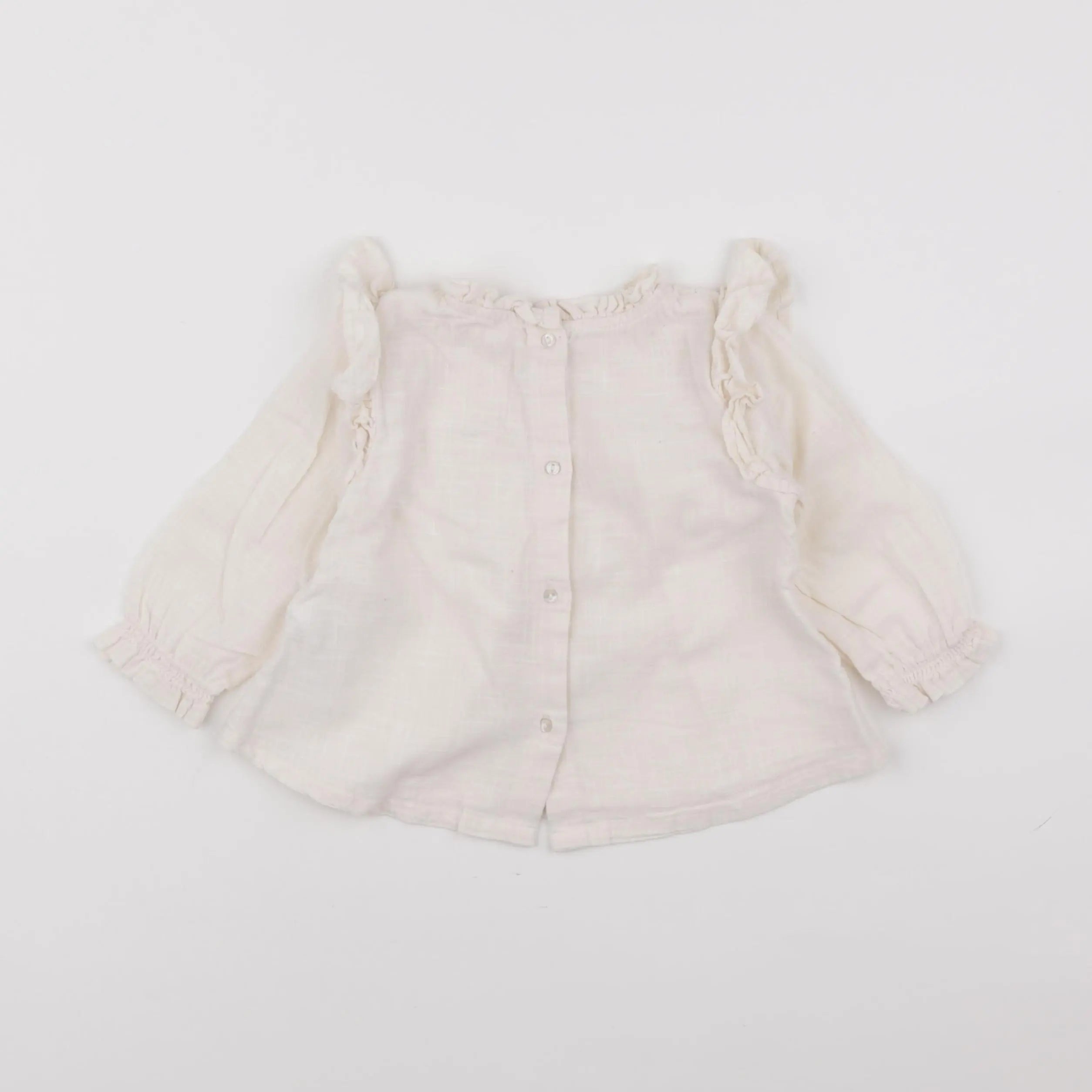 Vertbaudet - blouse beige - 12 mois